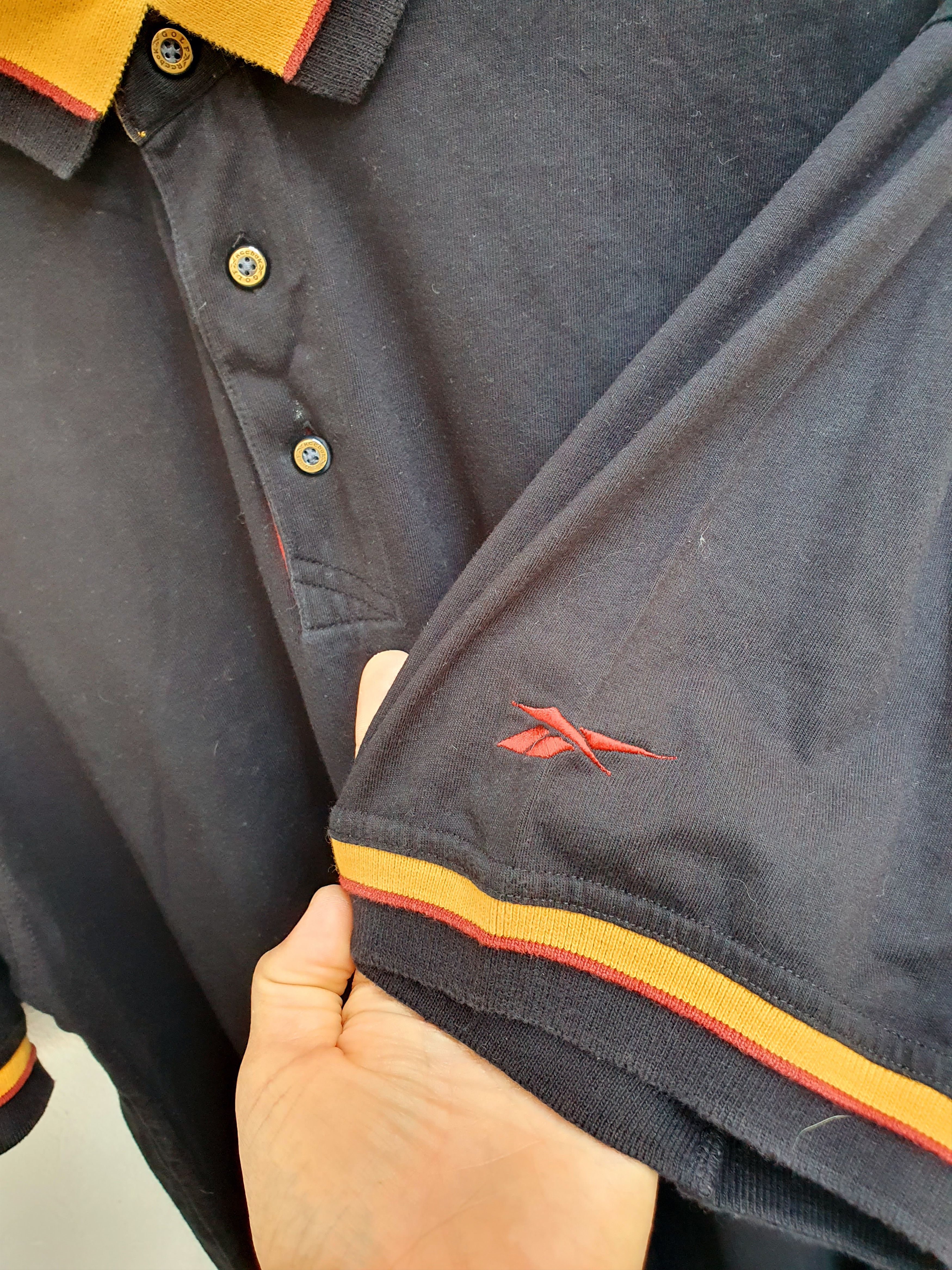 Reebok × Vintage Reebok Vtg black Polo/Golf Shirt SWAG,SZ XL Size US XL / EU 56 / 4 - 10 Thumbnail