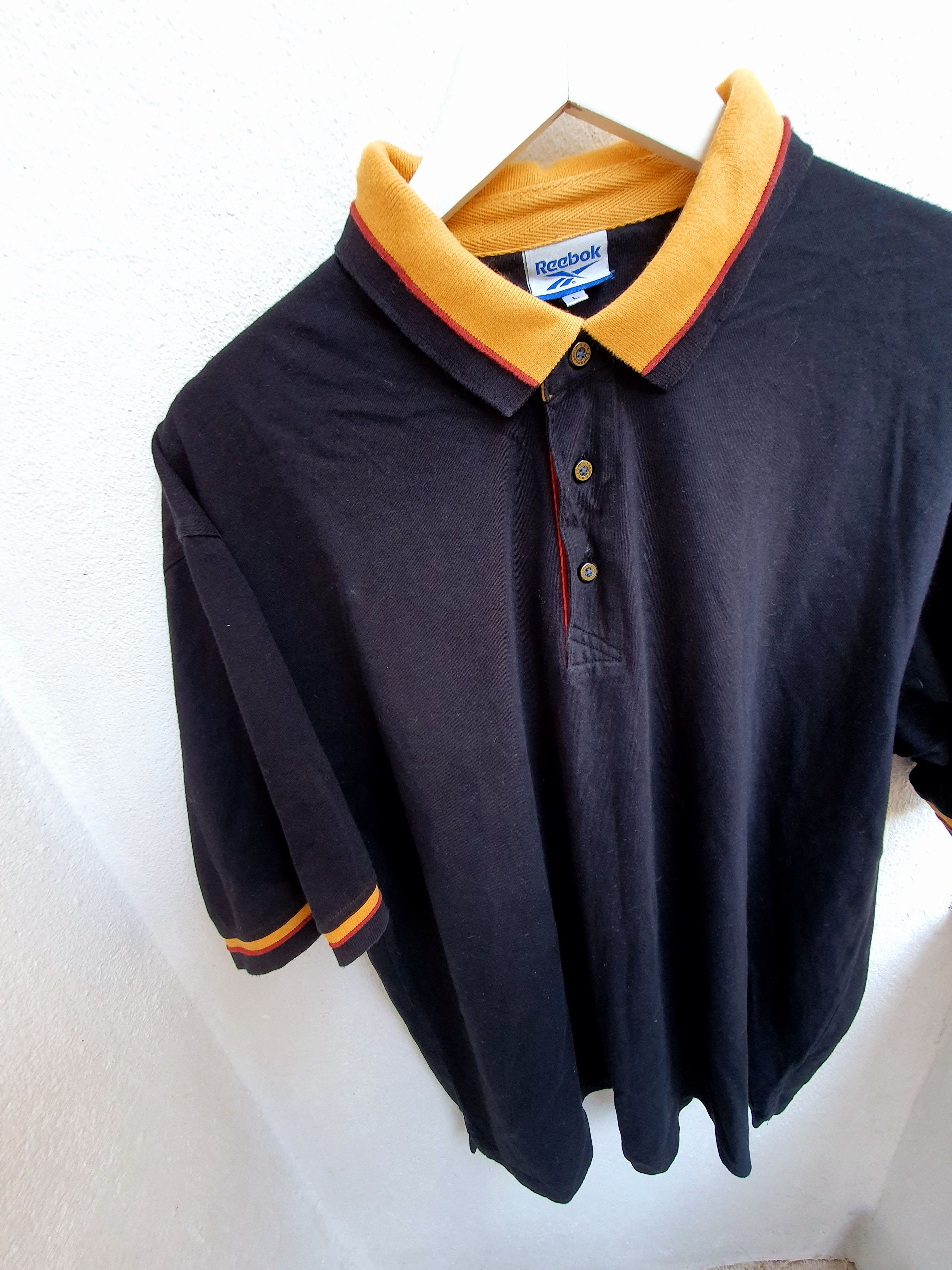 Reebok × Vintage Reebok Vtg black Polo/Golf Shirt SWAG,SZ XL Size US XL / EU 56 / 4 - 2 Thumbnail