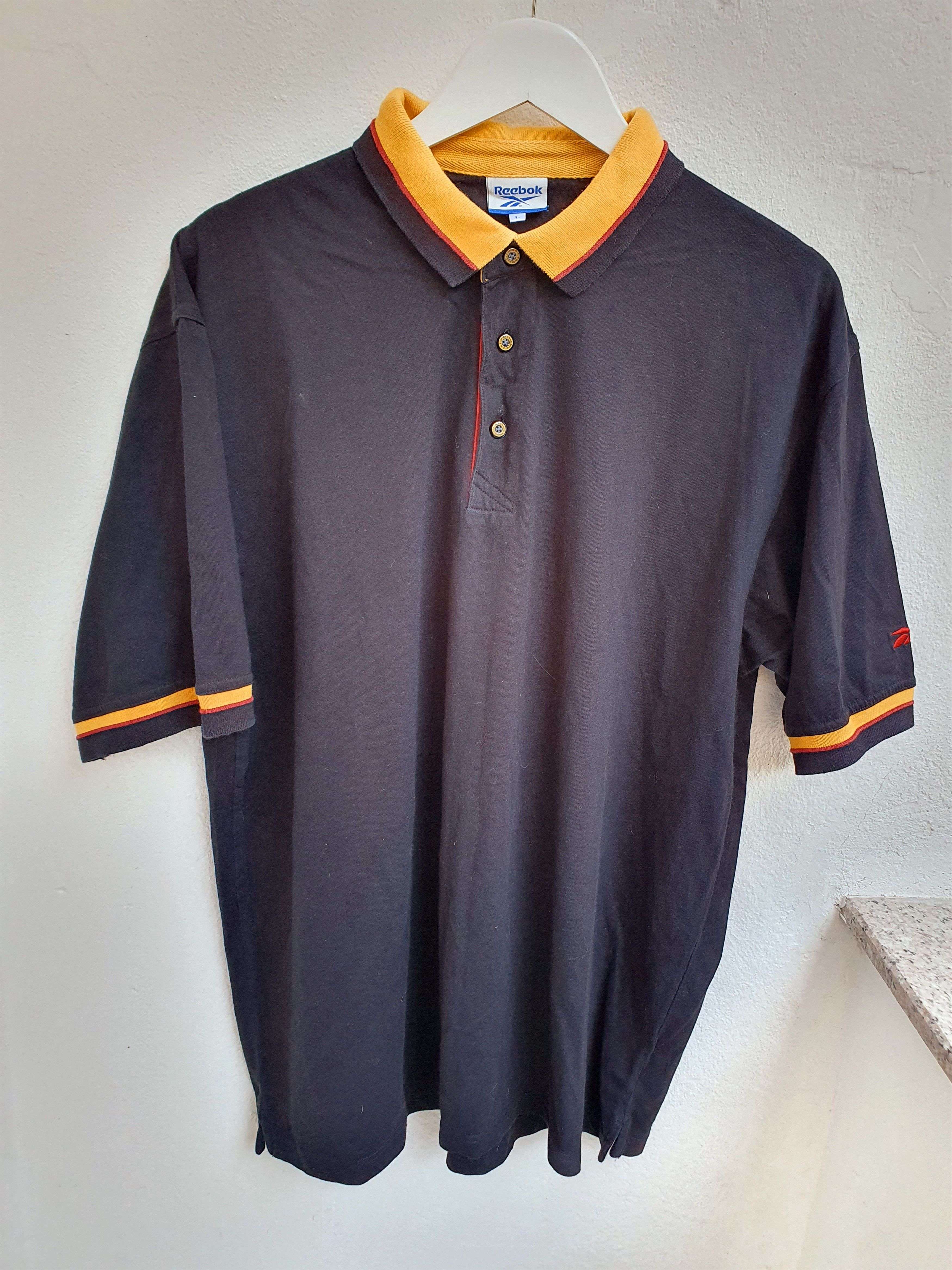 Reebok × Vintage Reebok Vtg black Polo/Golf Shirt SWAG,SZ XL Size US XL / EU 56 / 4 - 3 Thumbnail