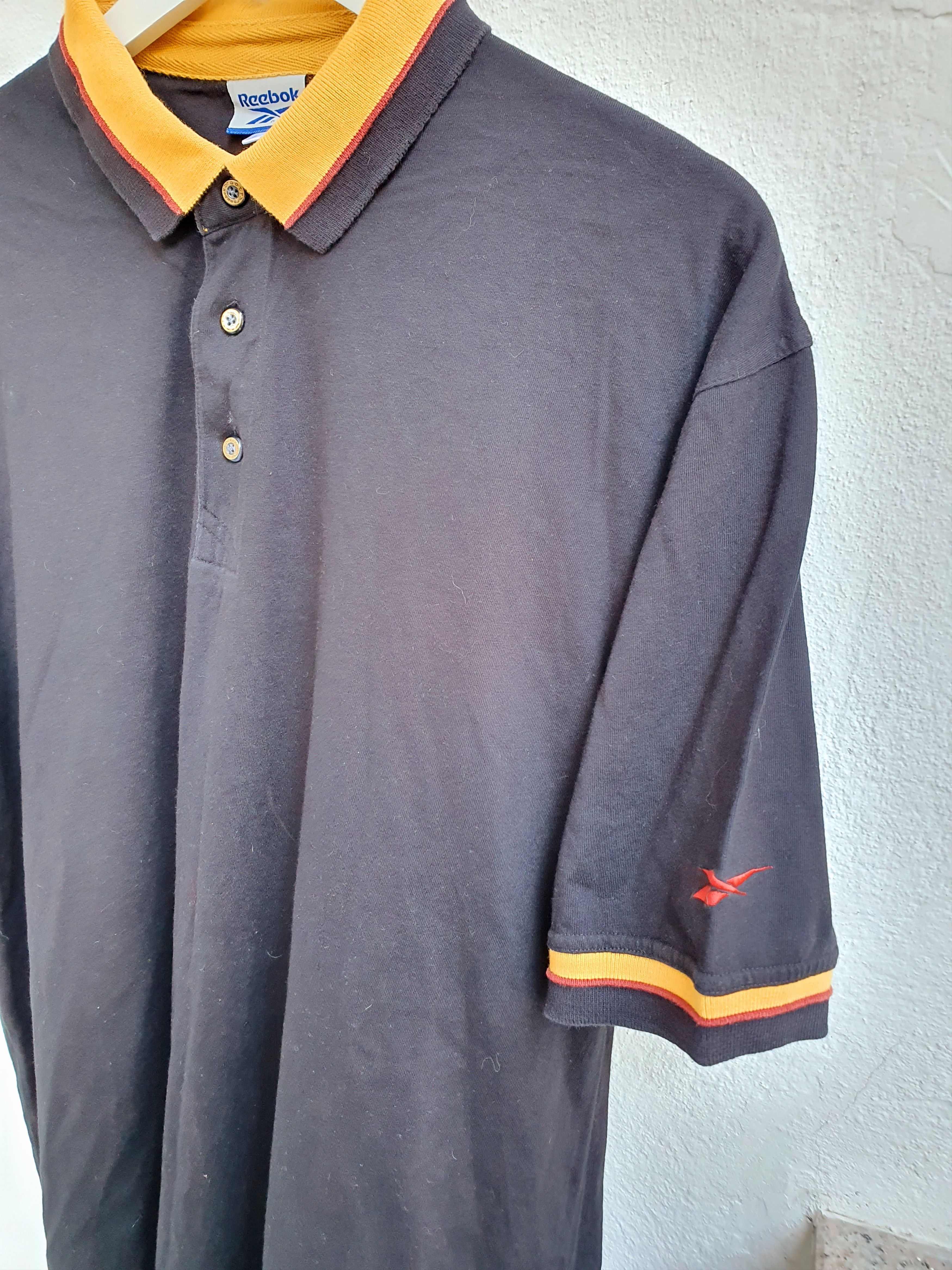 Reebok × Vintage Reebok Vtg black Polo/Golf Shirt SWAG,SZ XL Size US XL / EU 56 / 4 - 8 Thumbnail