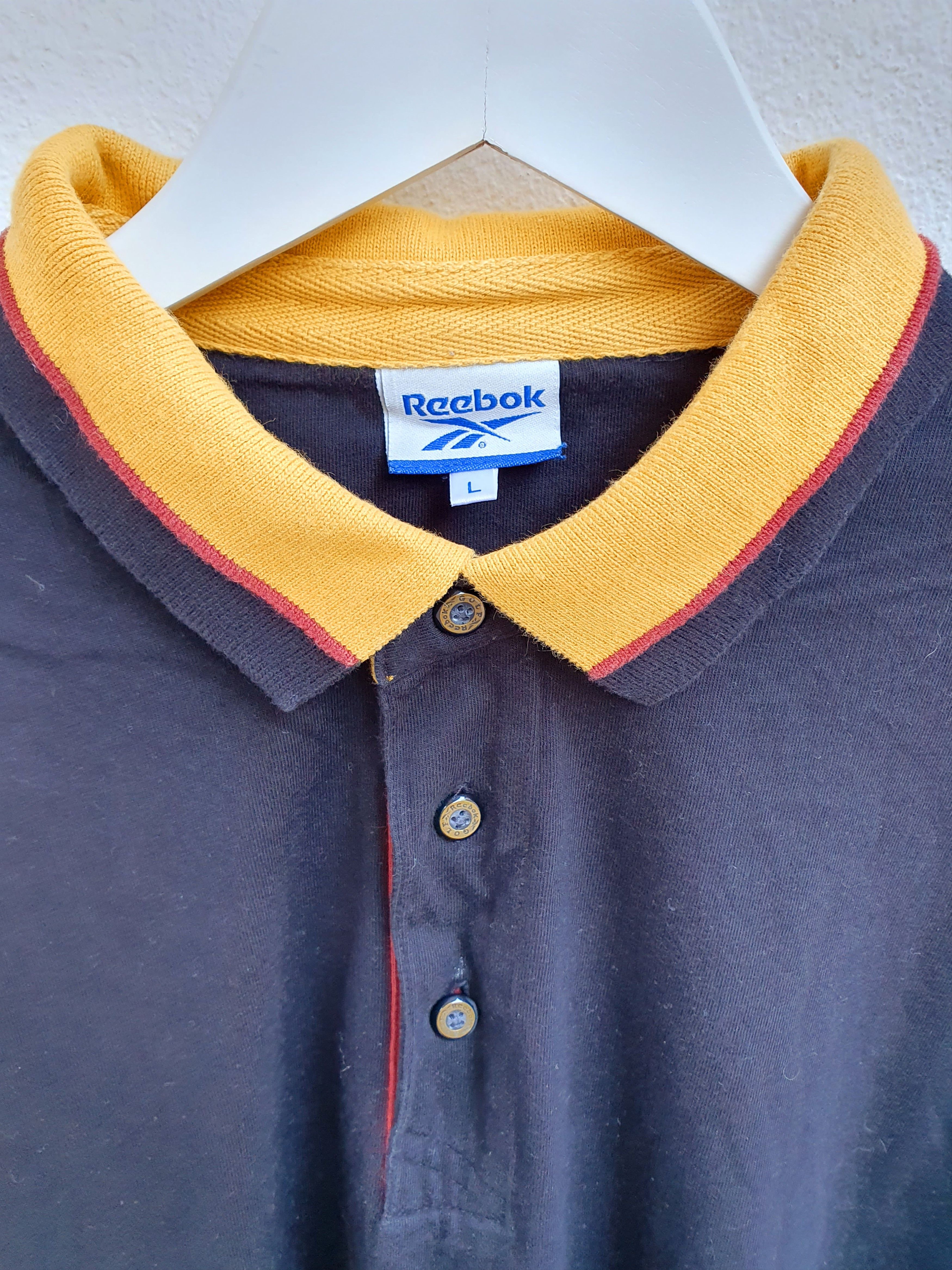 Reebok × Vintage Reebok Vtg black Polo/Golf Shirt SWAG,SZ XL Size US XL / EU 56 / 4 - 4 Thumbnail