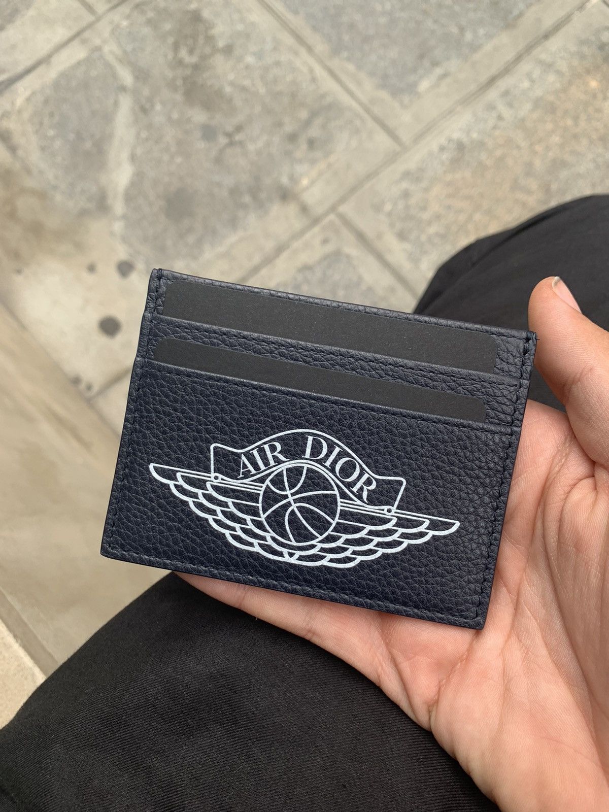 Dior x Jordan Wings Card Holder (4 Card Slot) Navy