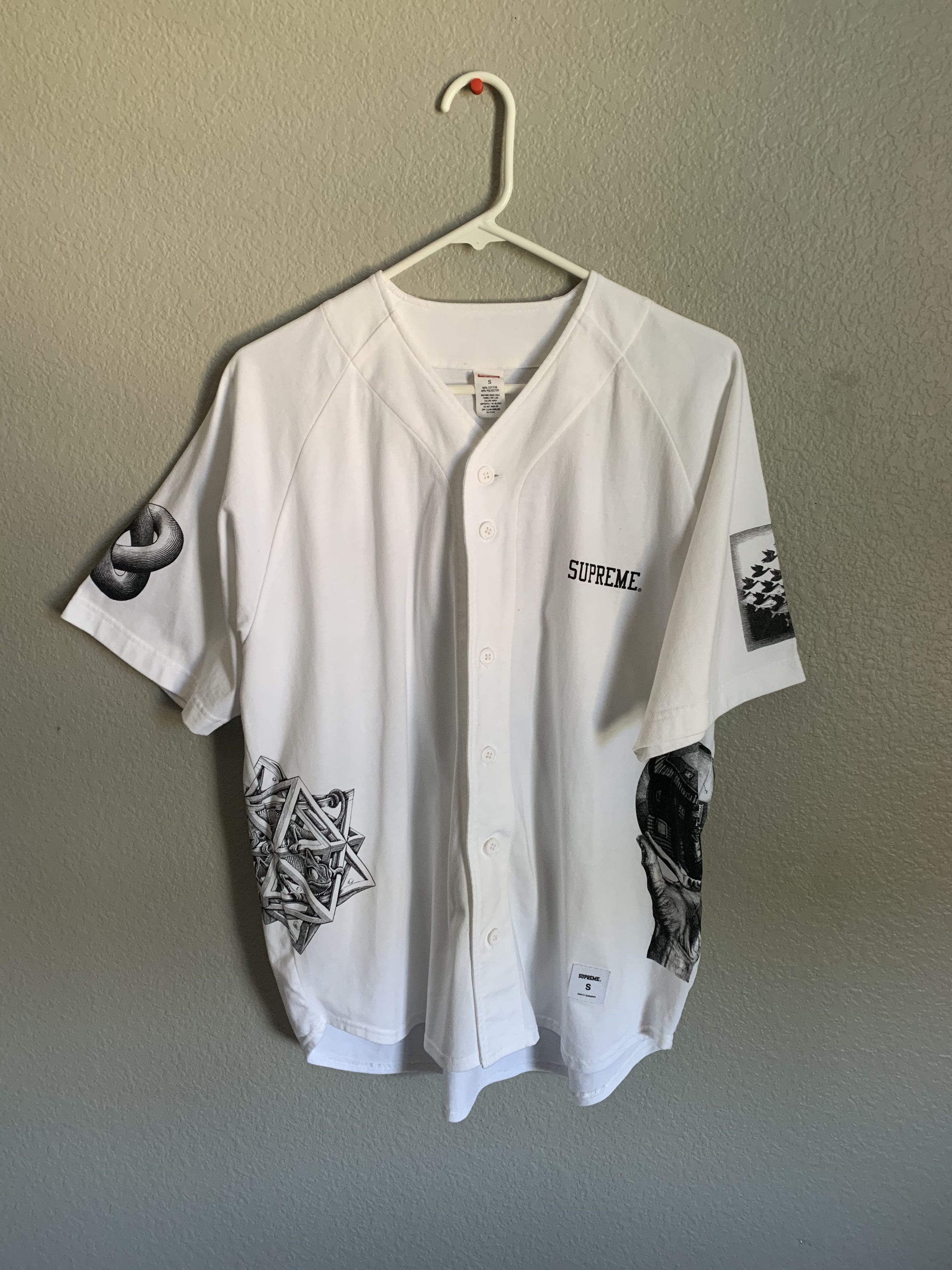 Supreme MC Escher Baseball Jersey | Grailed
