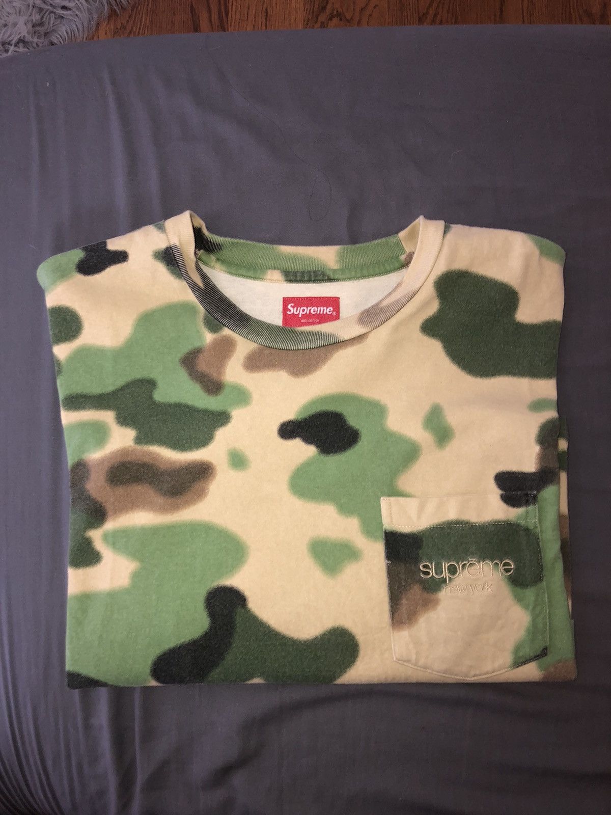 Supreme Supreme Overdyed Pocket Tee SS20 Painted Camo M | Grailed