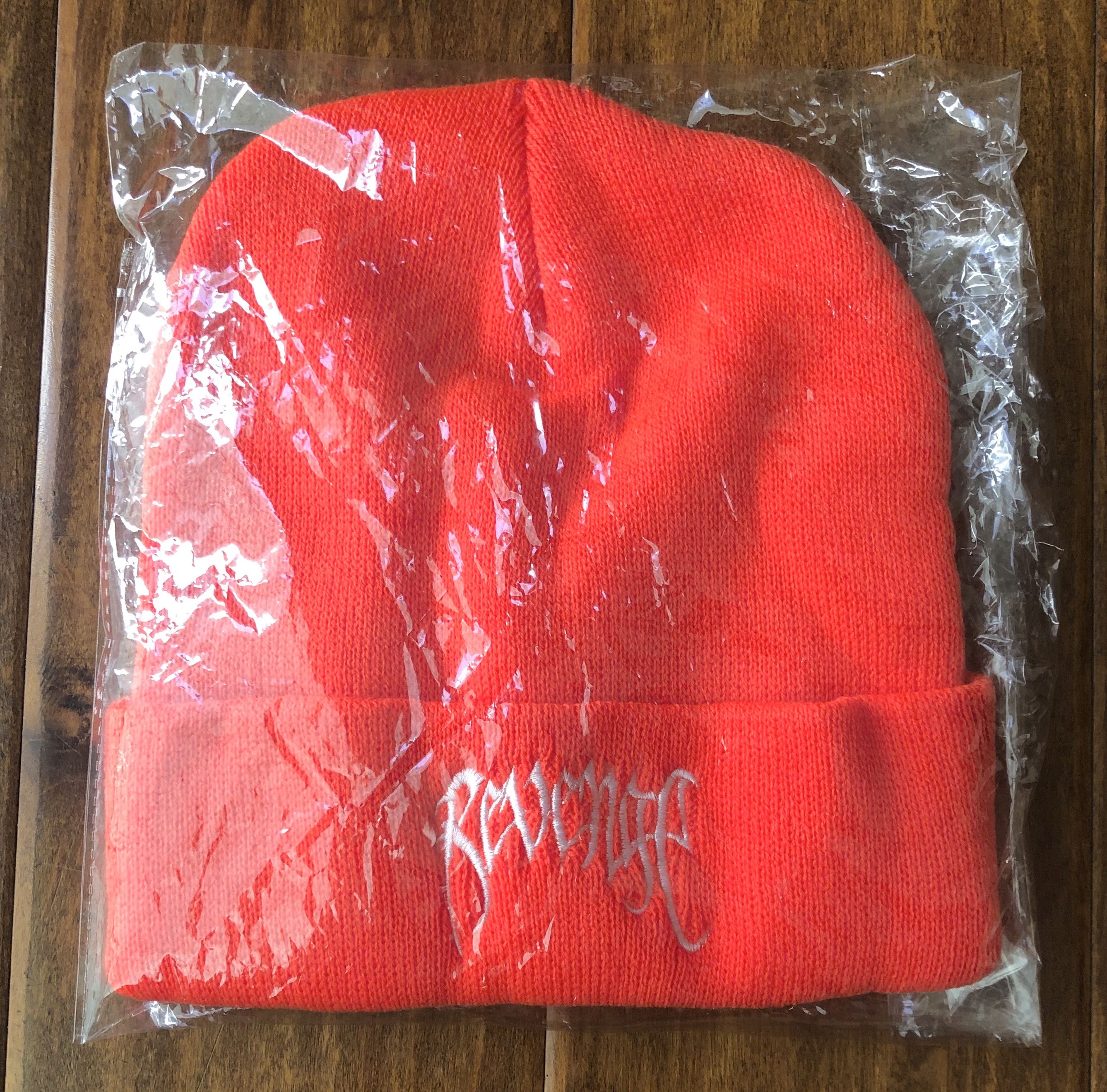 Revenge Revenge Logo Orange Beanie Size ONE SIZE - 3 Thumbnail