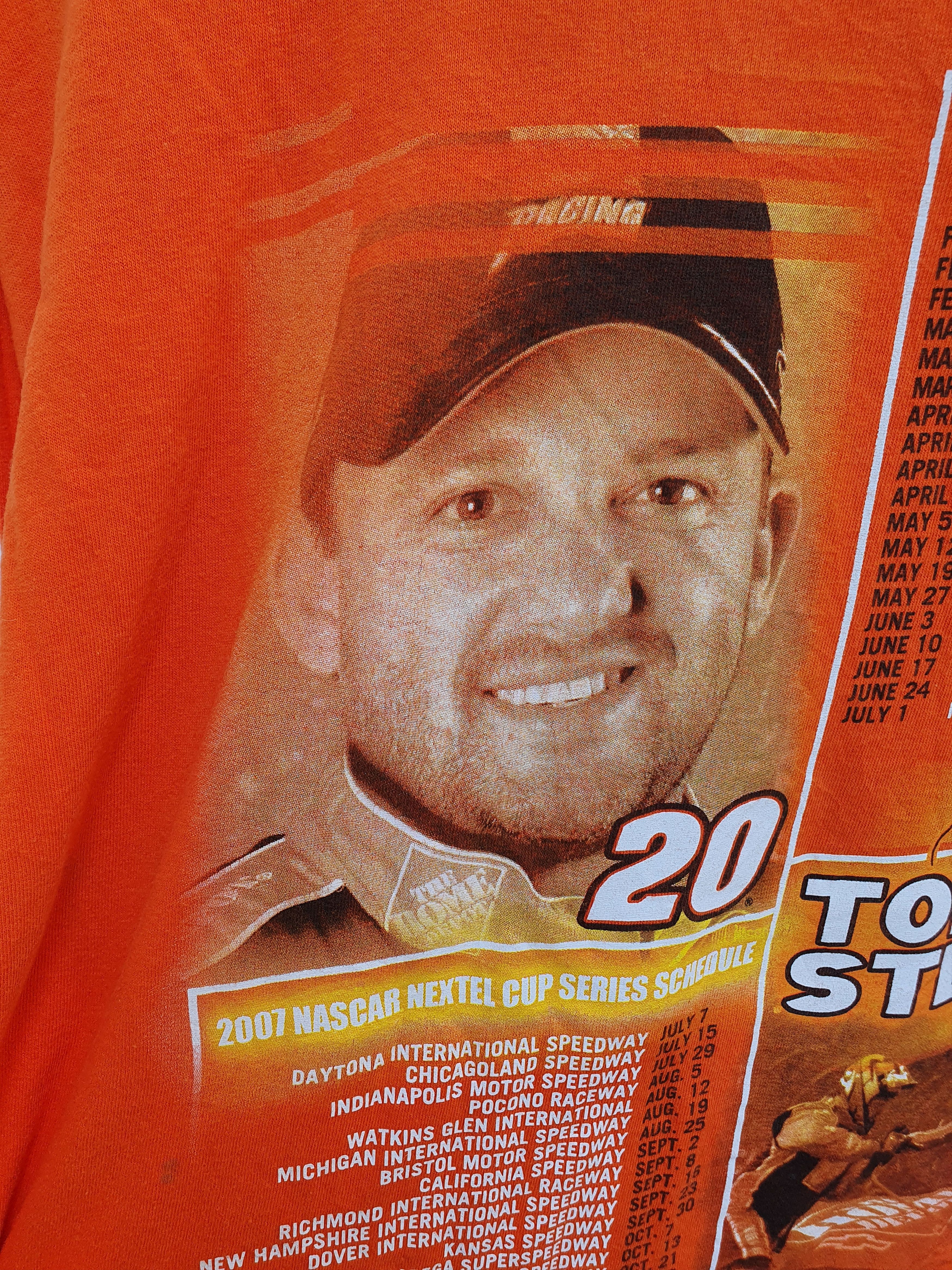 NASCAR × Vintage Tony Stewart 2007 Nascar cup series schedule t-shirt,z XL Size US XL / EU 56 / 4 - 12 Thumbnail