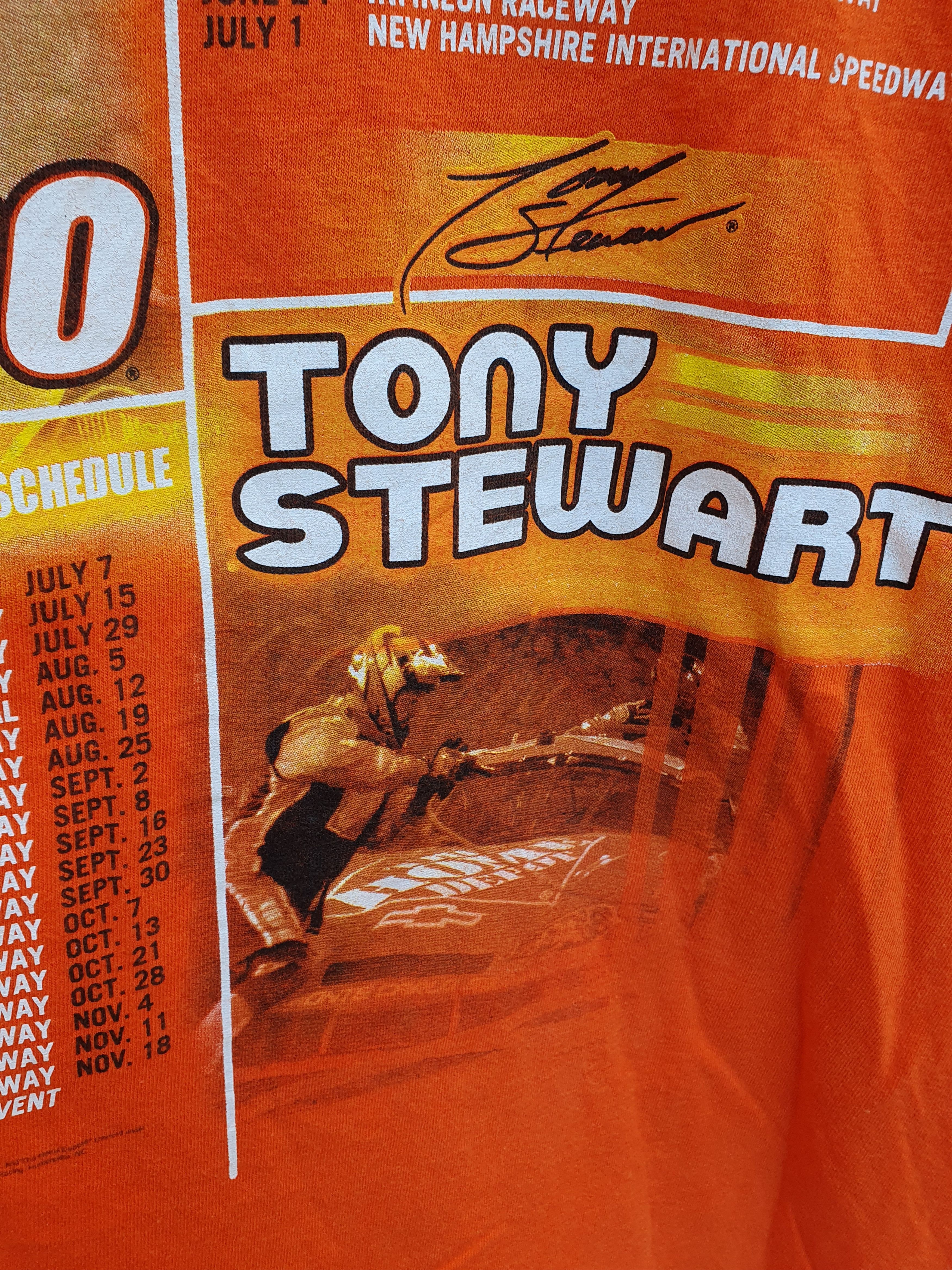 NASCAR × Vintage Tony Stewart 2007 Nascar cup series schedule t-shirt,z XL Size US XL / EU 56 / 4 - 13 Thumbnail