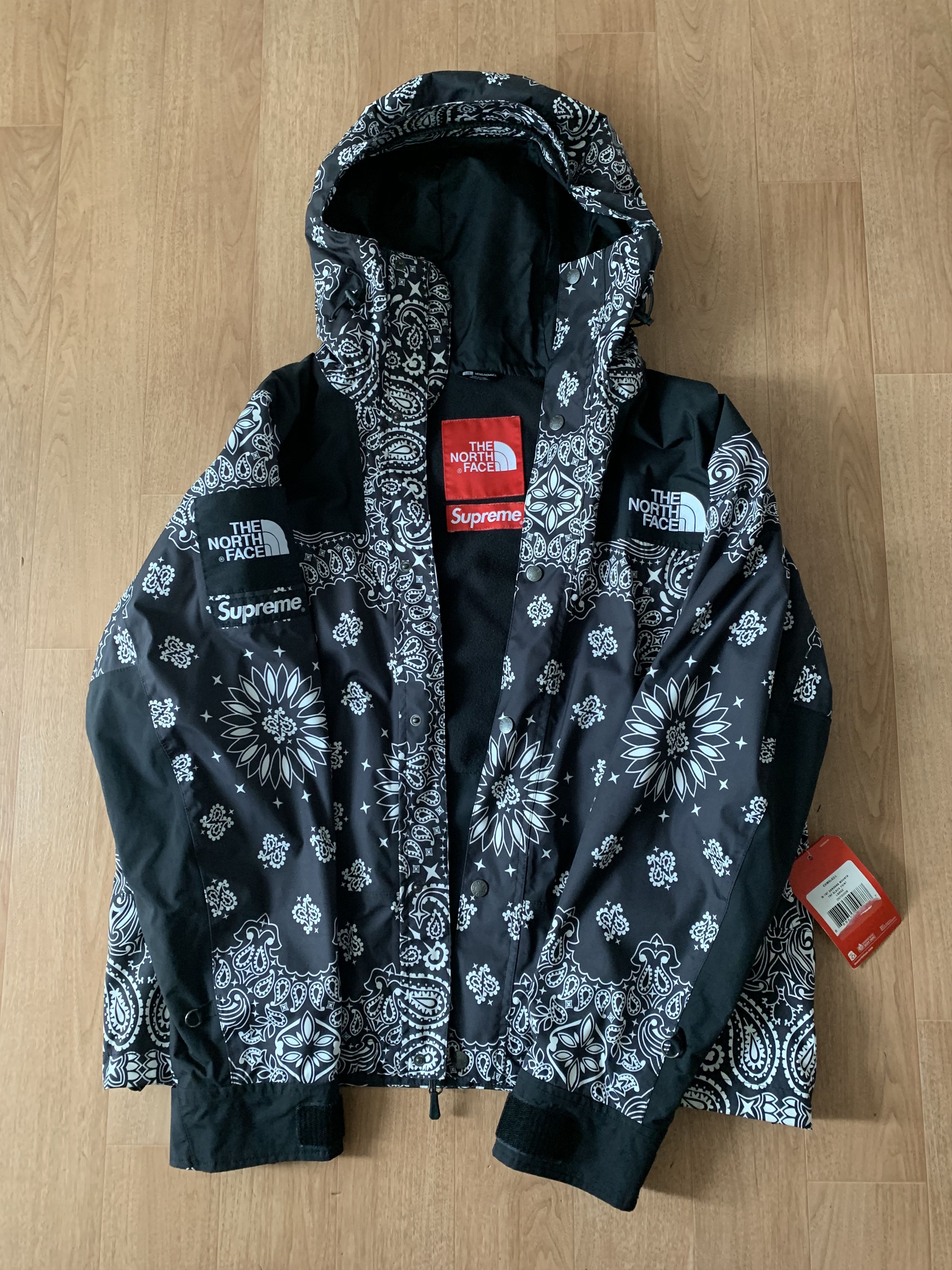 Supreme x north on sale face bandana jacket