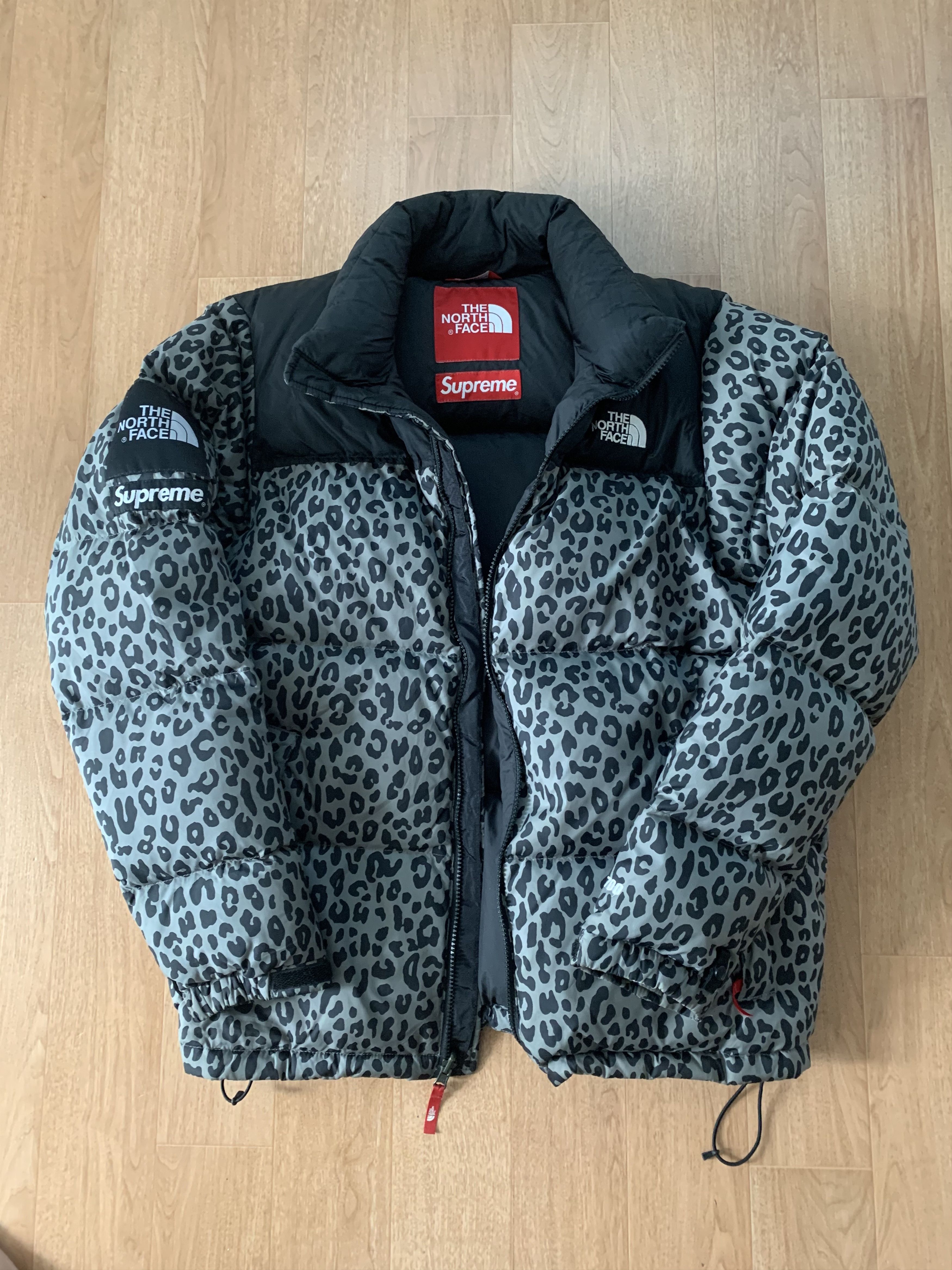 Supreme North Face Leopard Nuptse Jacket Sz XL TNF Puffer Green