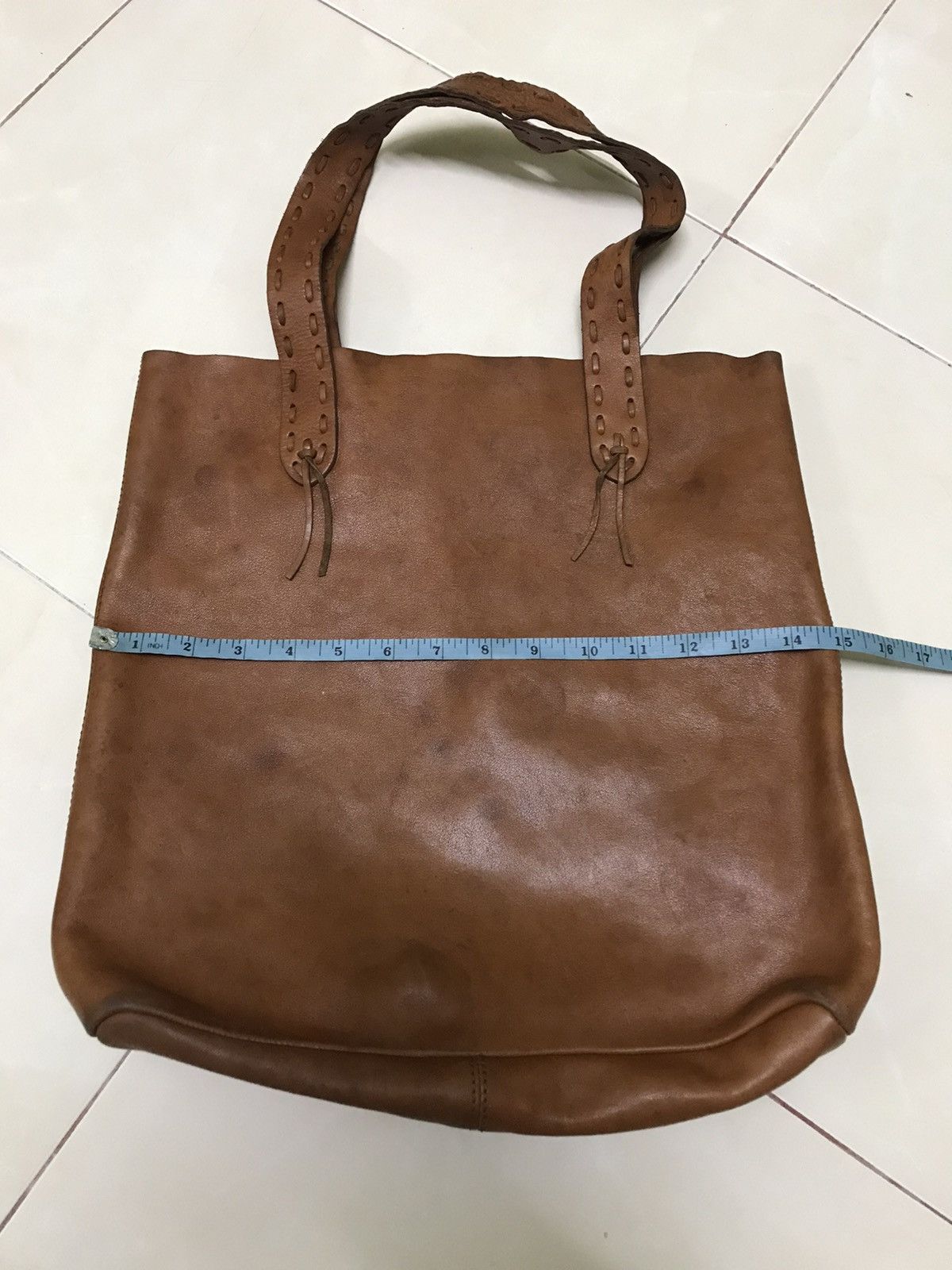 Japanese Brand × Massimo Dutti × Vintage DELETE TODAY!! MASSIMO DUTTI TOTE BAG FULL LEATHER Size ONE SIZE - 13 Thumbnail