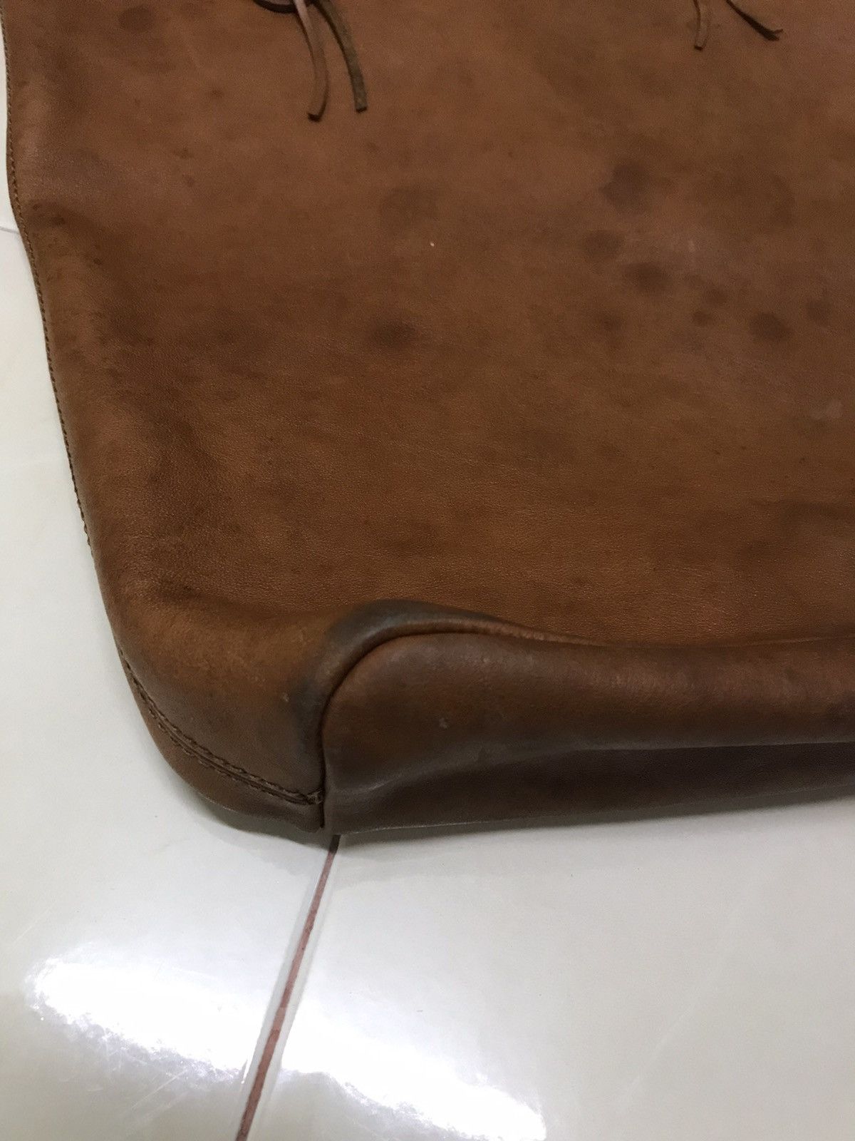 Japanese Brand × Massimo Dutti × Vintage DELETE TODAY!! MASSIMO DUTTI TOTE BAG FULL LEATHER Size ONE SIZE - 5 Thumbnail