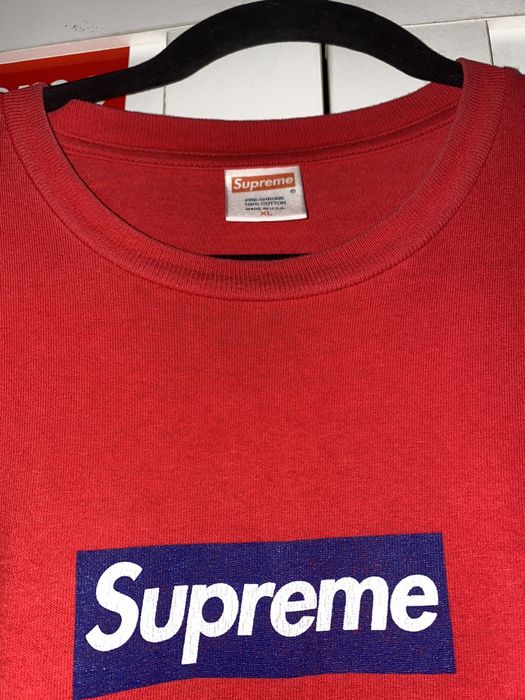 Supreme Supreme Purple on Red box logo tee