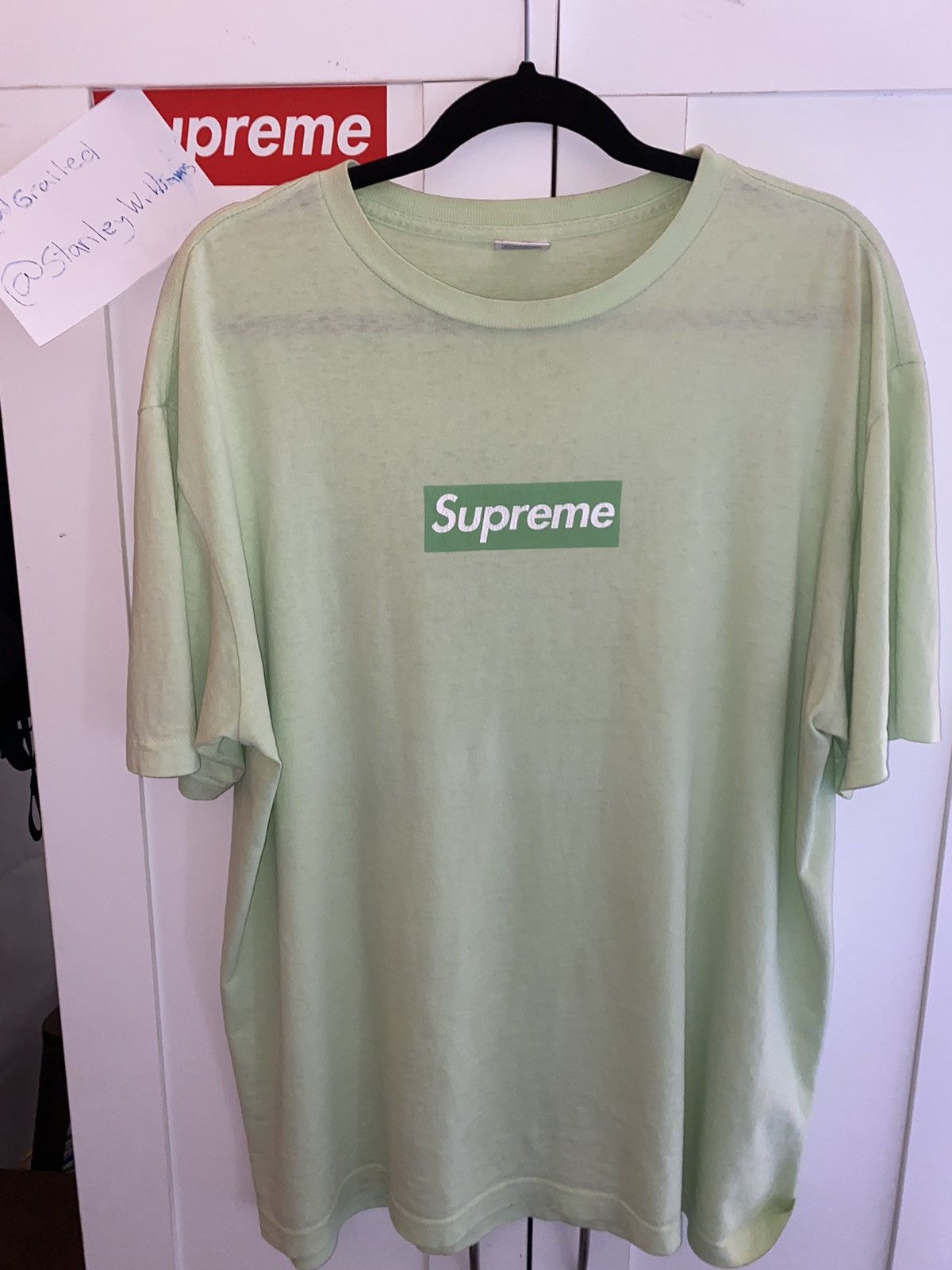 Supreme 2007' supreme green on green box logo