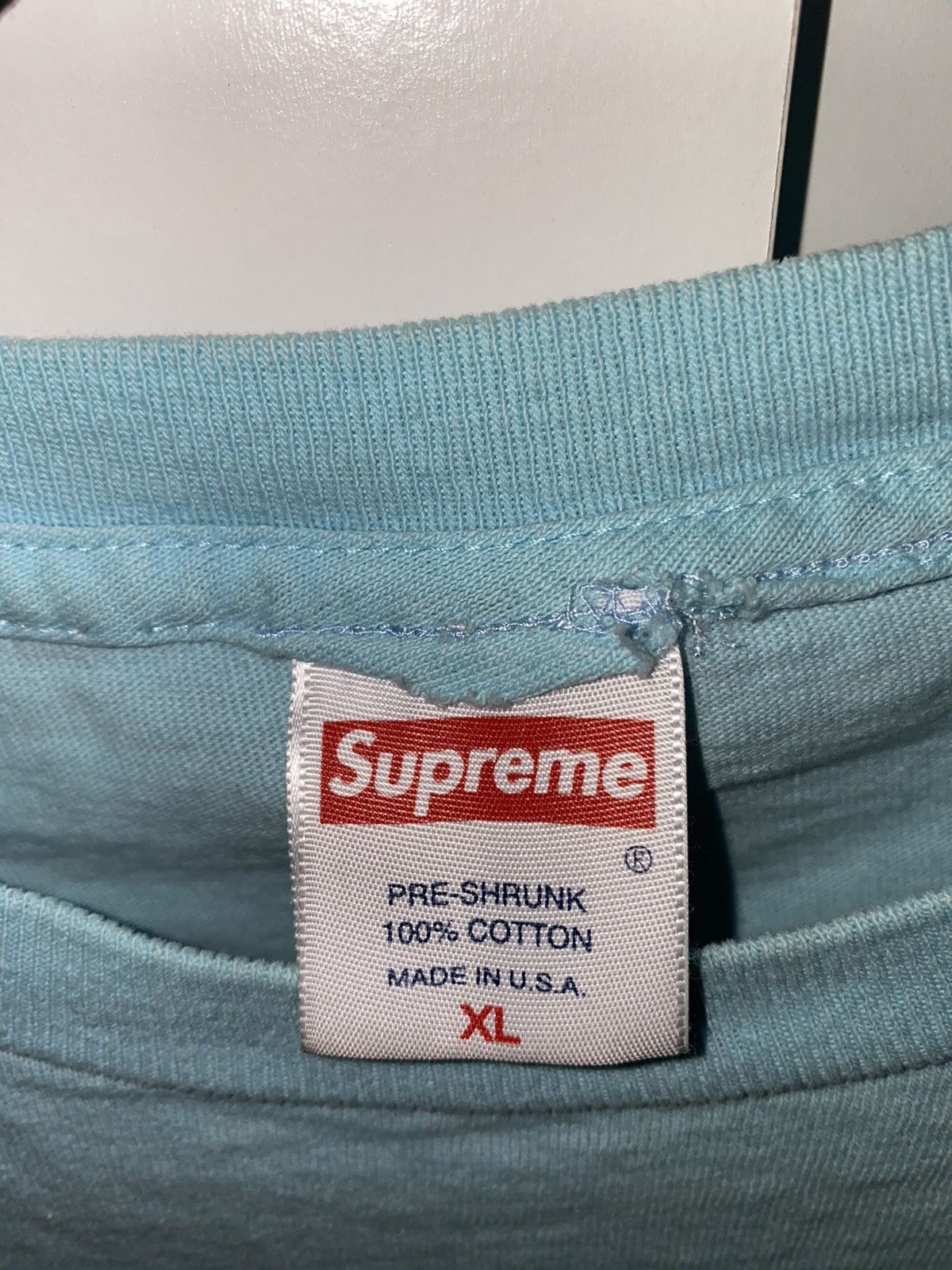 Supreme Supreme baby blue tonal box logo tee | Grailed