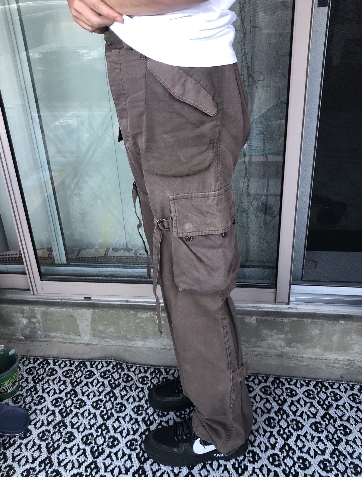Maison MIHARA YASUHIRO Miharayasuhiro Brown Reconstructed Bondage Cargo Pant (M) Size US 34 / EU 50 - 4 Thumbnail