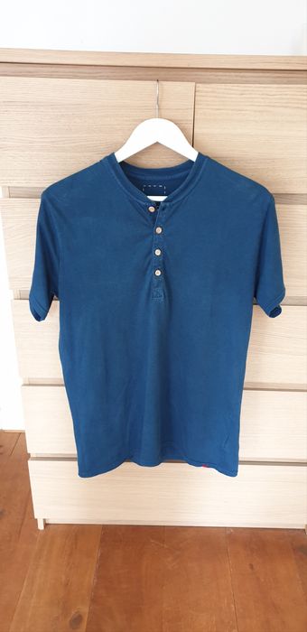 Visvim Indigo S/S Henley (GIZA) | Grailed