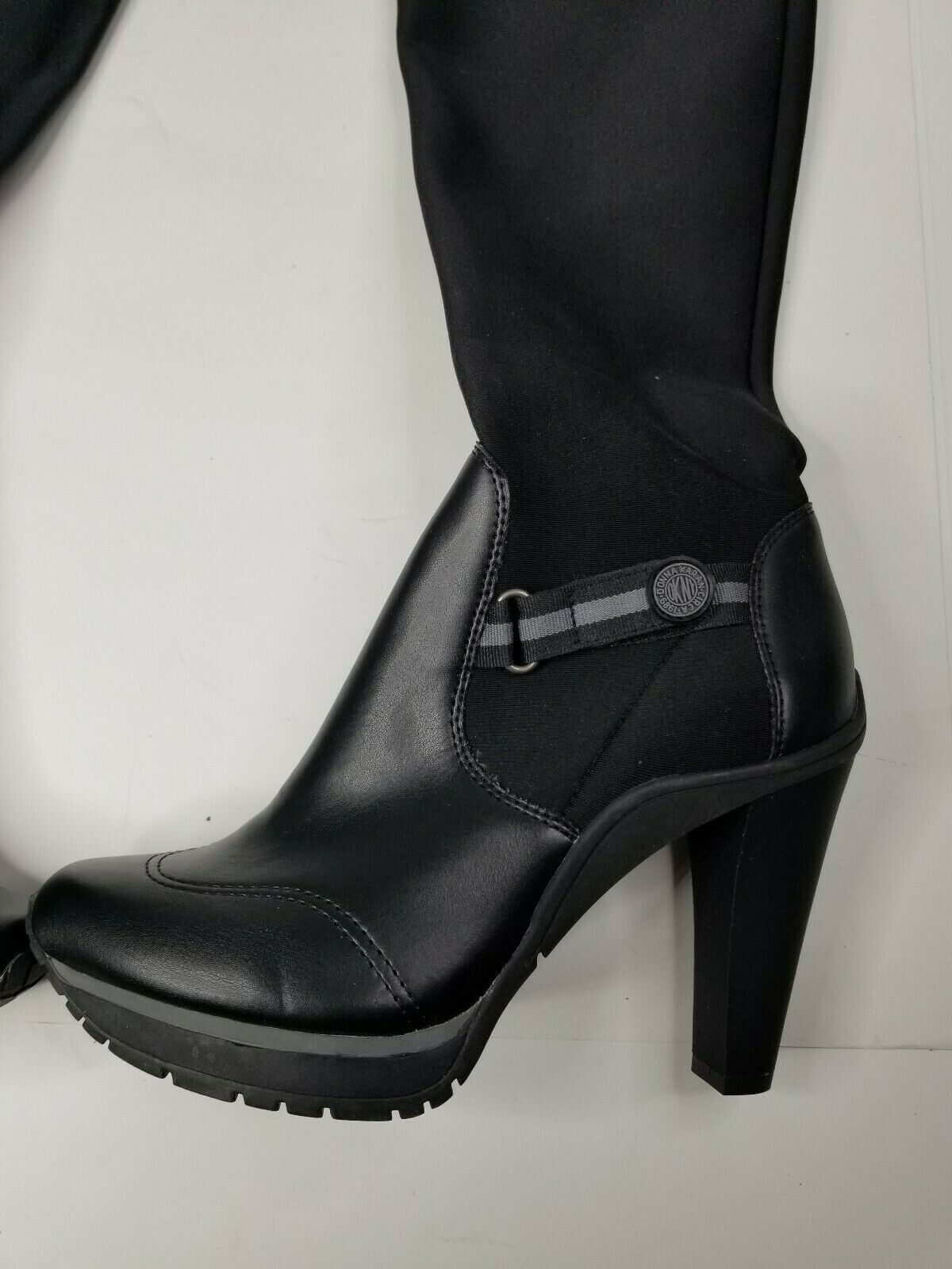 DKNY DKNY Browning Womens Black Neoprene Over-The-Knee Boots Size US 10 / EU 43 - 3 Thumbnail