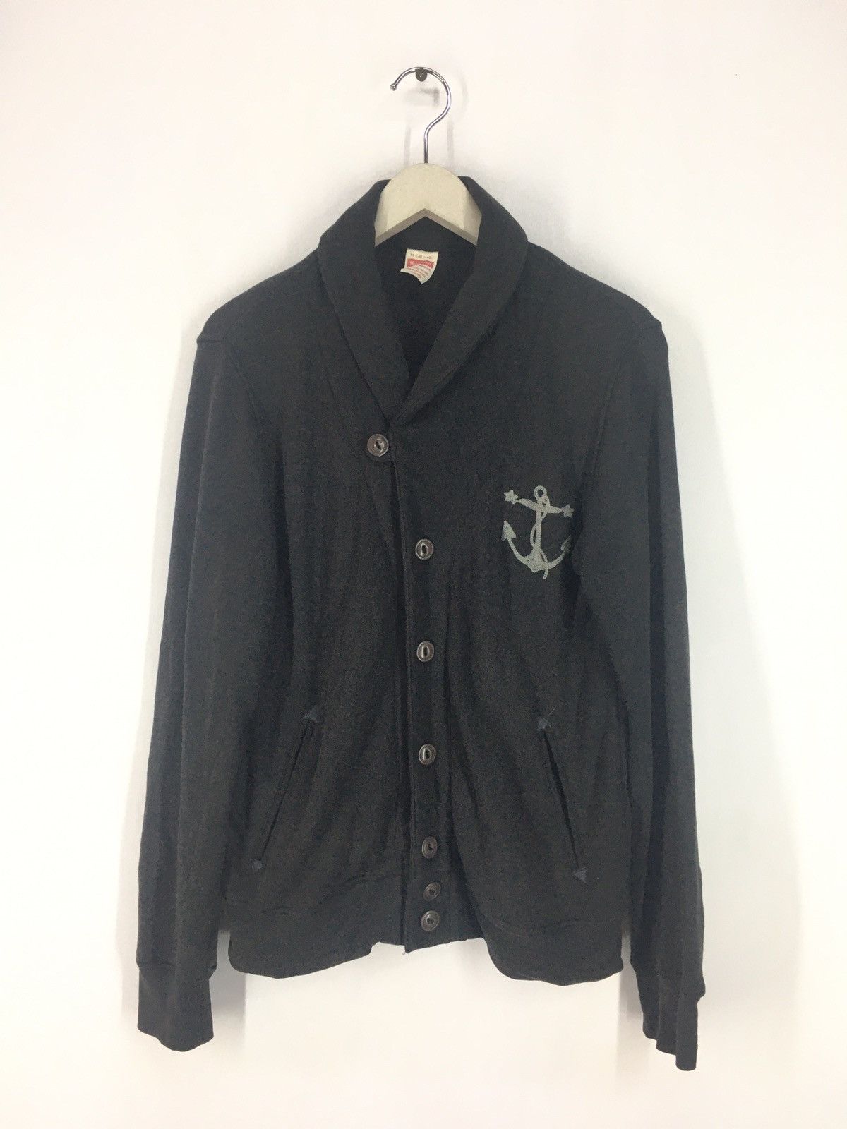 Other Healthknit navy style shawl collar buttons up sweatshirt Size US M / EU 48-50 / 2 - 1 Thumbnail