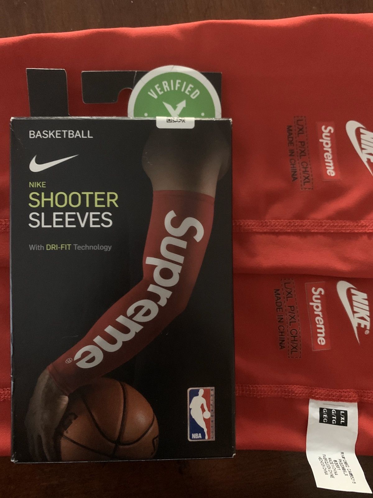 Supreme NBA Shooter Sleeves Red Accessories