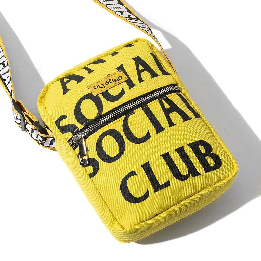 Anti Social Social Club DS Black ASSC It's The Remix Yellow Side Bag FTP BAPE VLONE Size ONE SIZE - 3 Thumbnail
