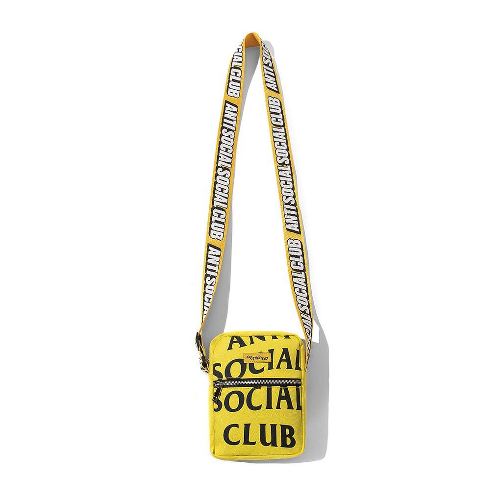 Anti Social Social Club DS Black ASSC It's The Remix Yellow Side Bag FTP BAPE VLONE Size ONE SIZE - 2 Thumbnail