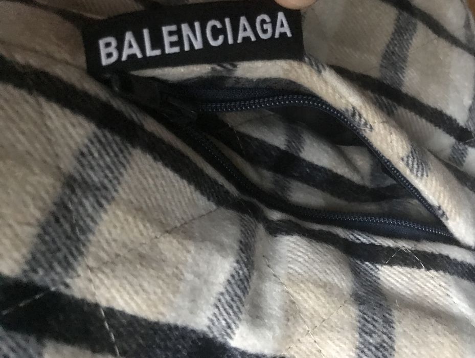 balenciaga padded flannel