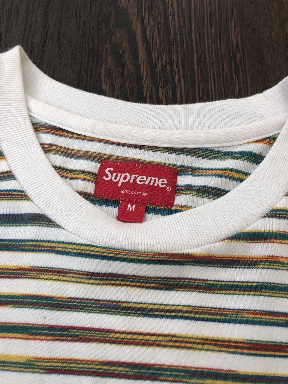 Supreme Supreme Static Stripe Tee White Size US M / EU 48-50 / 2 - 2 Thumbnail