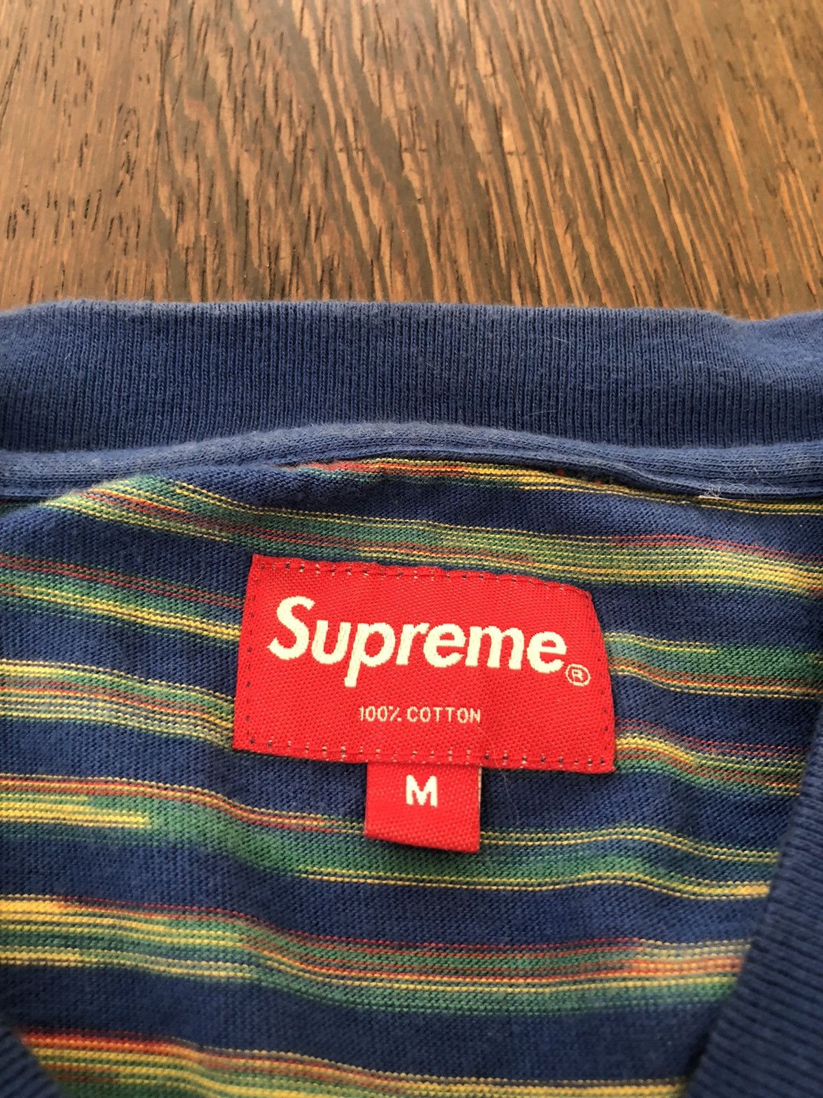 Supreme Supreme Static Stripe Tee Blue Size US M / EU 48-50 / 2 - 3 Thumbnail