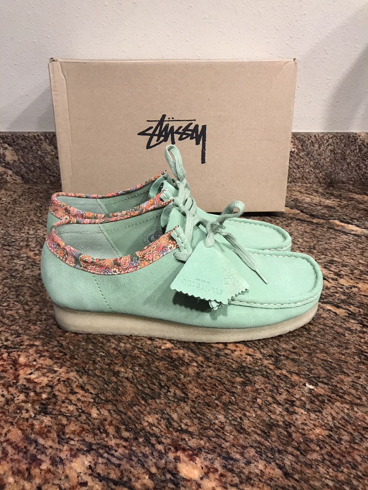 Clarks × Stussy STÜSSY / CLARKS ORIGINALS® WALLABEE Green | Grailed