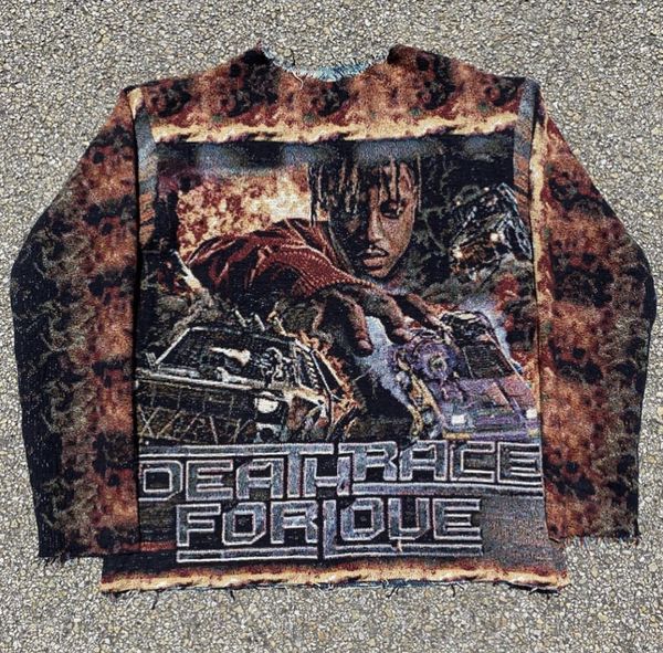 Custom 4x1111 JuiceWrld Death race for love Tapestry Crew Grailed