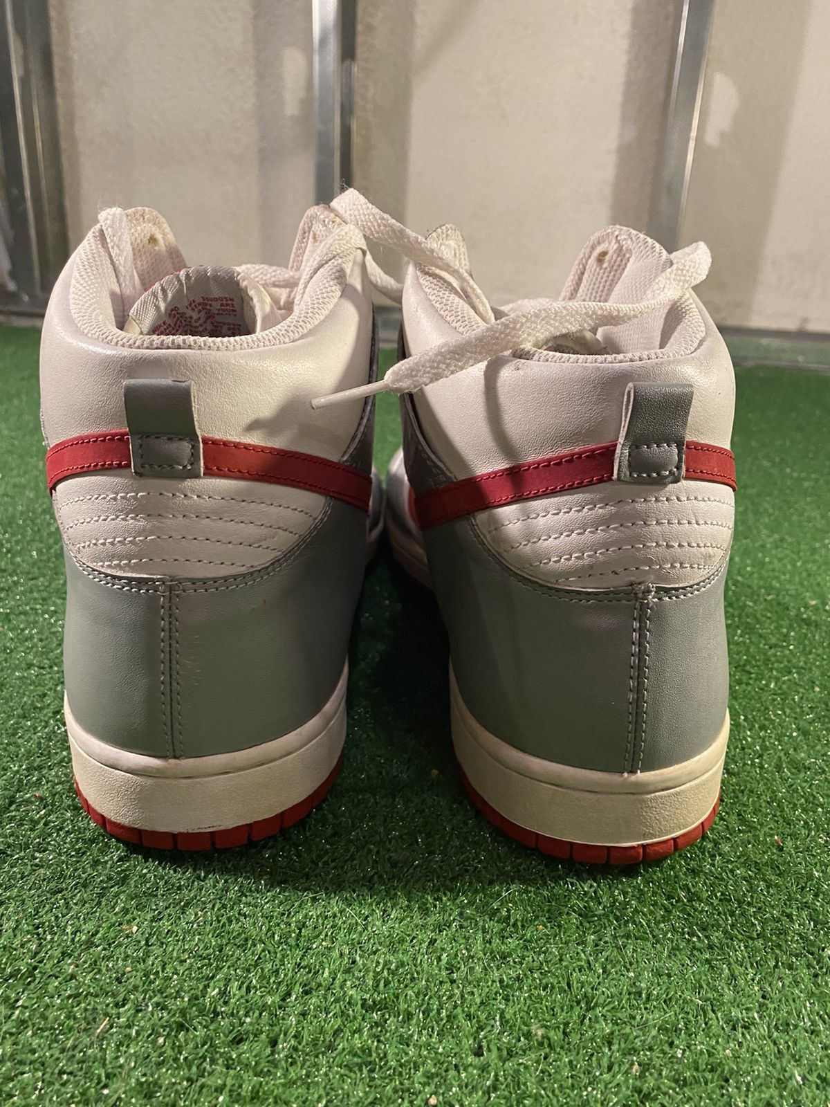 Nike VINTAGE RARE NIKE Dunk HighSilver Varsity Red White Size US 13 / EU 46 - 5 Thumbnail
