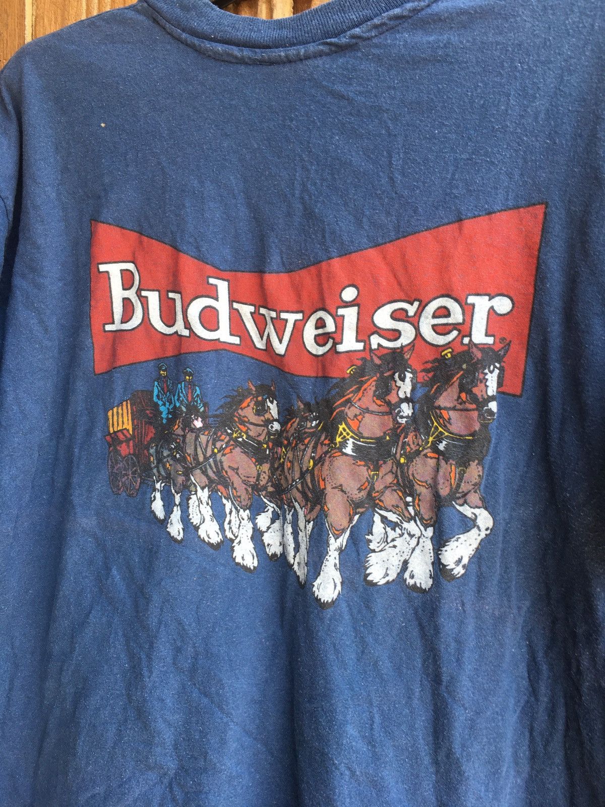 Rare vintage 90s BUDWEISER pocket shirt nice design