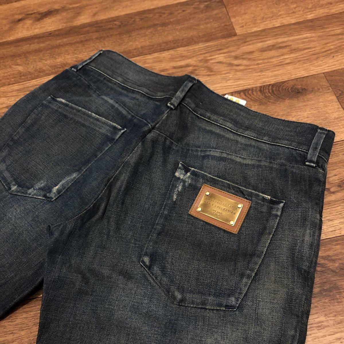 Pantalon Jean Dolce & Gabbana Rare à Harnais - Velours Noir, Taille à Vérifier (sans étiquette), Occasion Très Bon état, Fabriqué En Italie