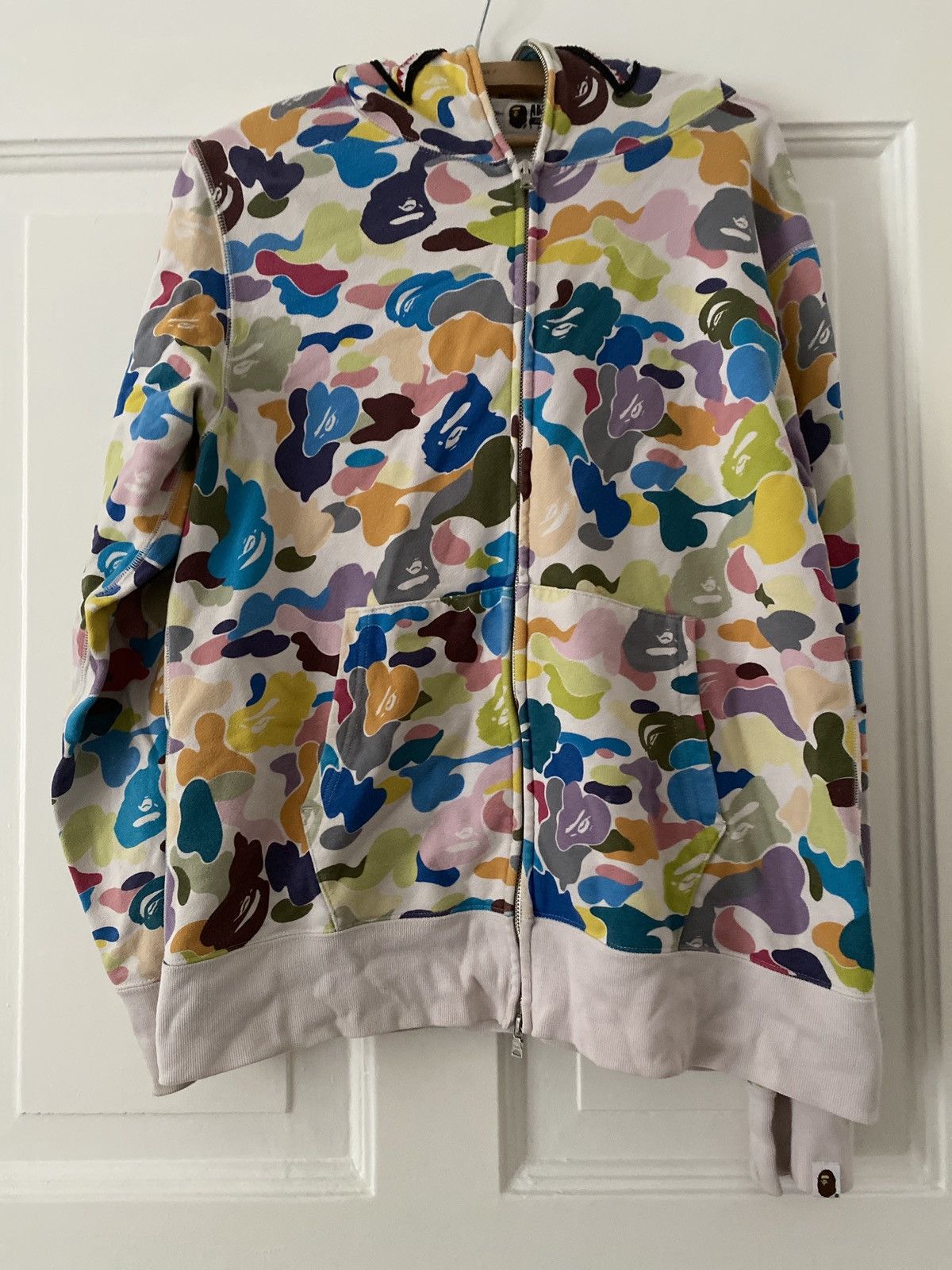 Bape Bape Multi Color Camo Shark Hoodie | Grailed