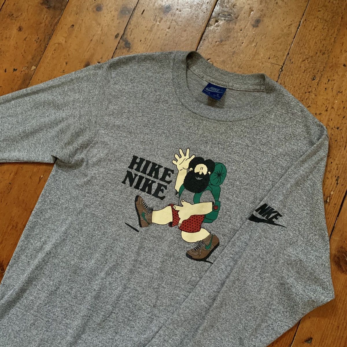 Nike 1980s Vintage Hike Nike Grey Longsleeve | Grailed