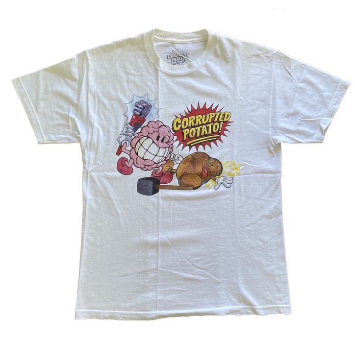 Imran Potato Corrupted Potato Tee White Men's - SS19 - US