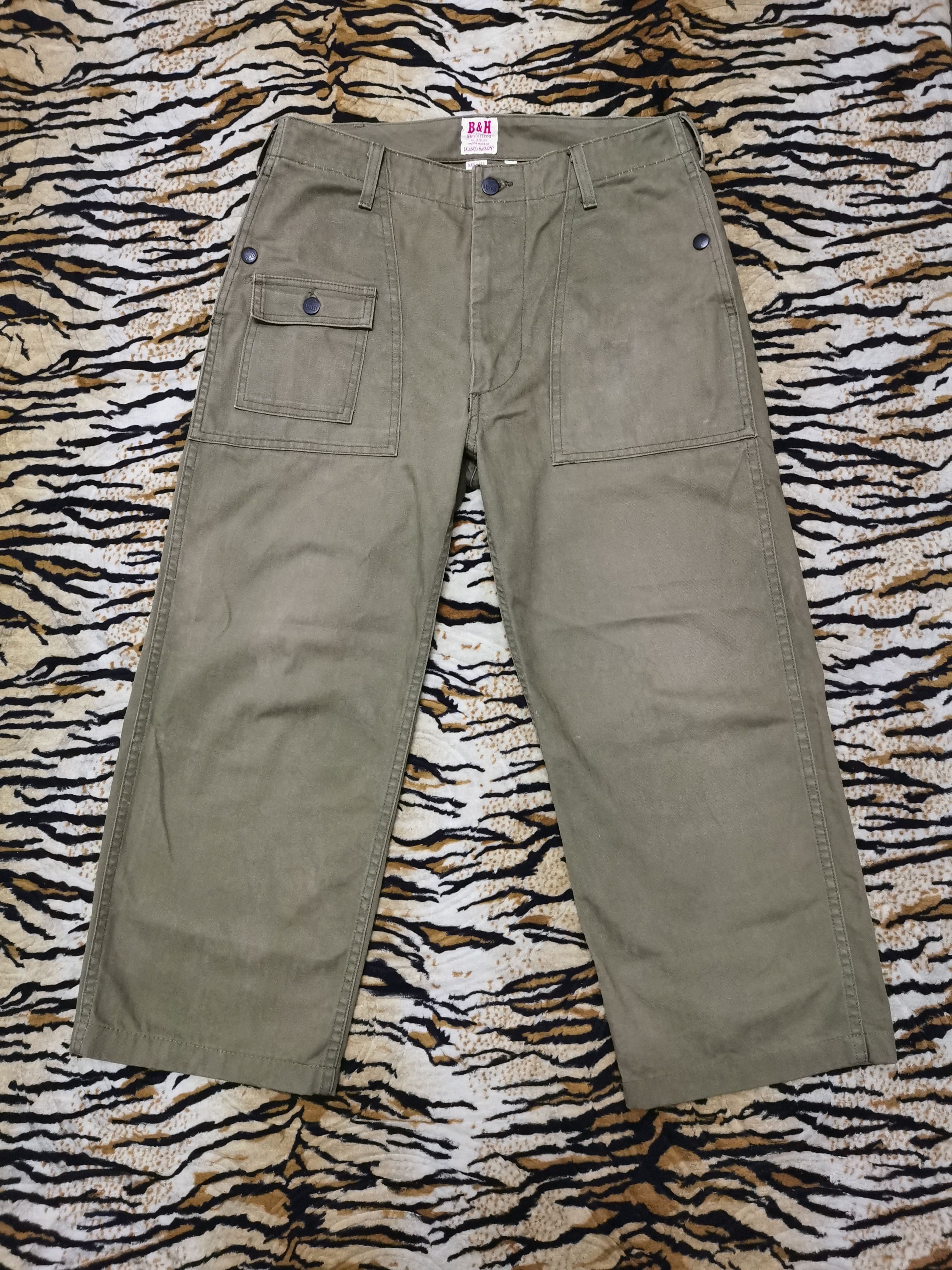 Union LA × Vintage Vintage B&H Sanforize Union Made Harringbone Worker Pant Size US 31 - 1 Thumbnail