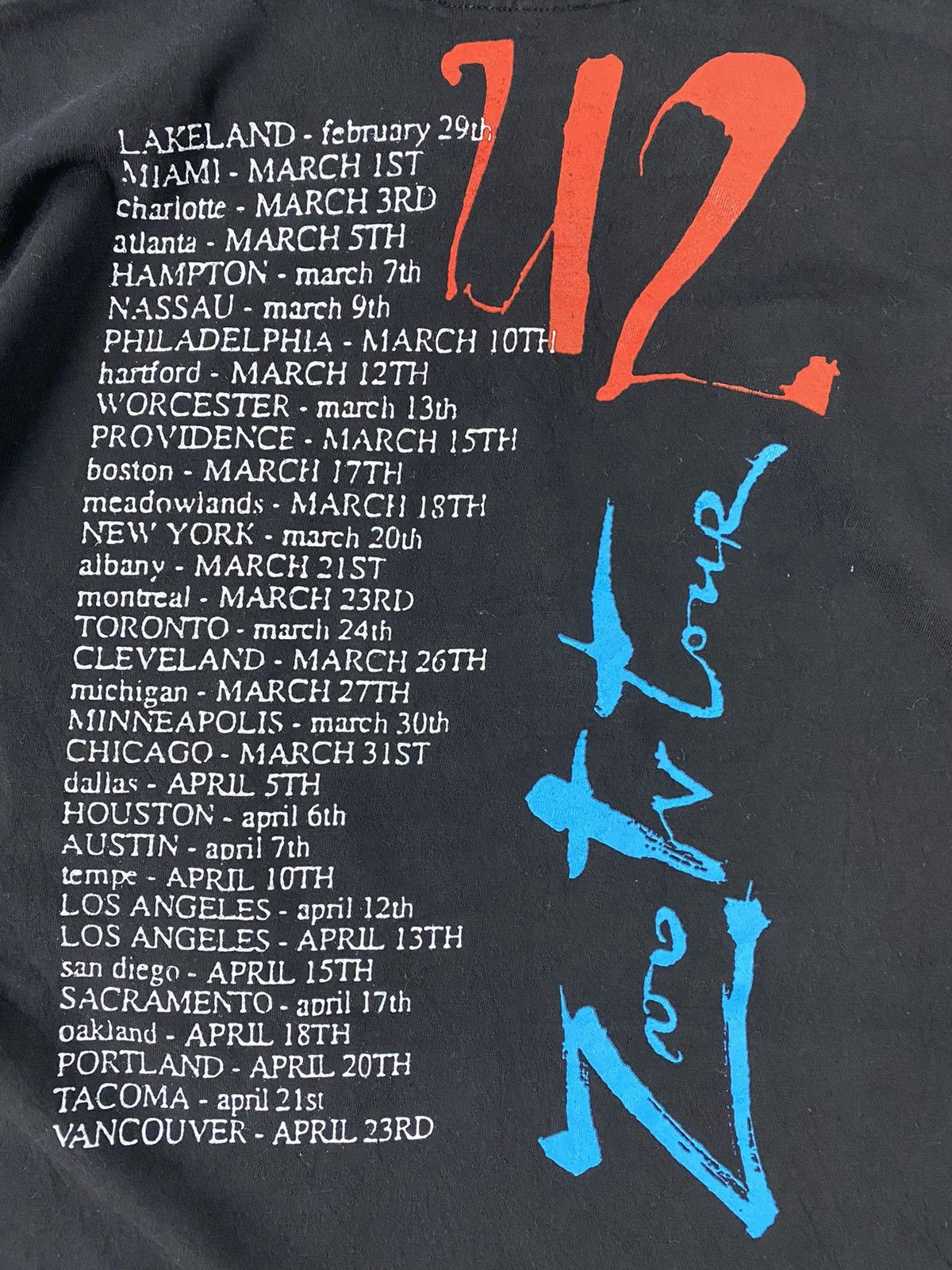 Band Tees × Vintage vintage 1991 U2 zoo tv tour rock nice rare design t-shirts Size US XL / EU 56 / 4 - 5 Thumbnail