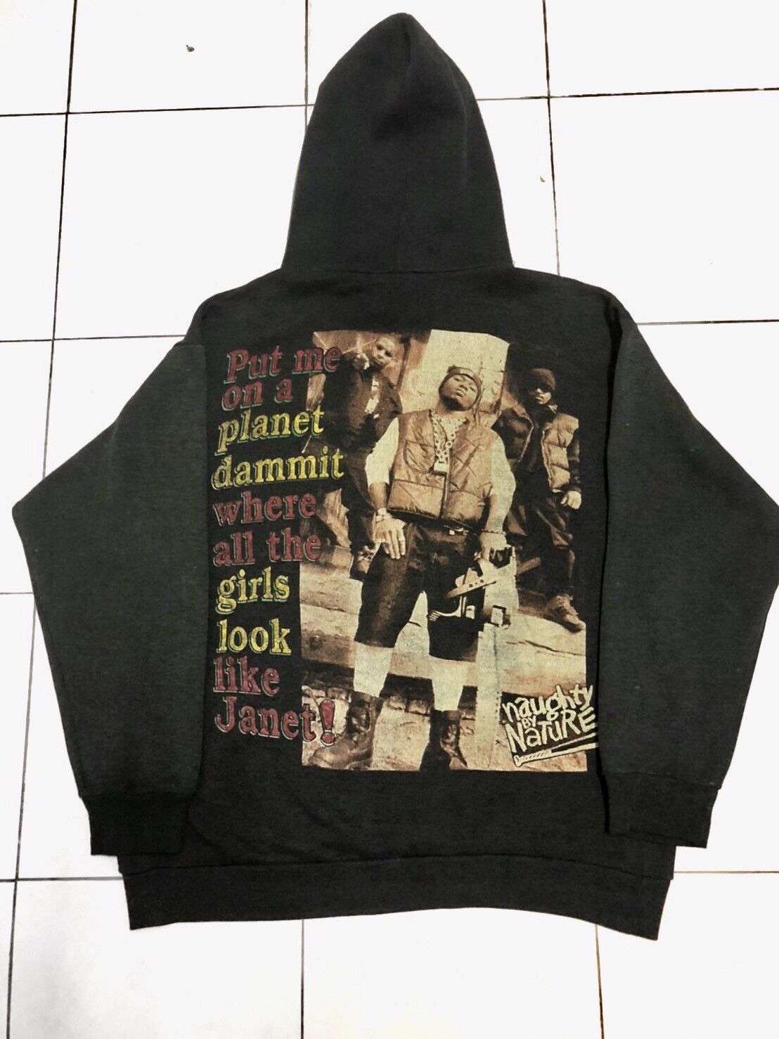 Vintage Vintage naughty by nature x janet Jackson bootleg rap tee ...