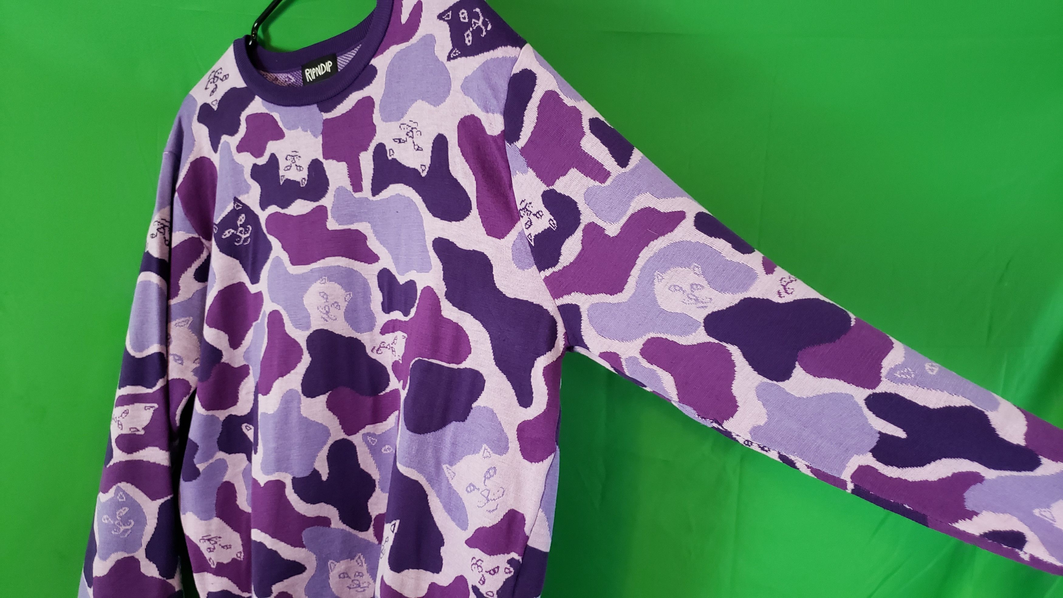 Rip N Dip RIP N DIP Purple Nermal Camo Crewneck Sweater Size US XL / EU 56 / 4 - 2 Preview
