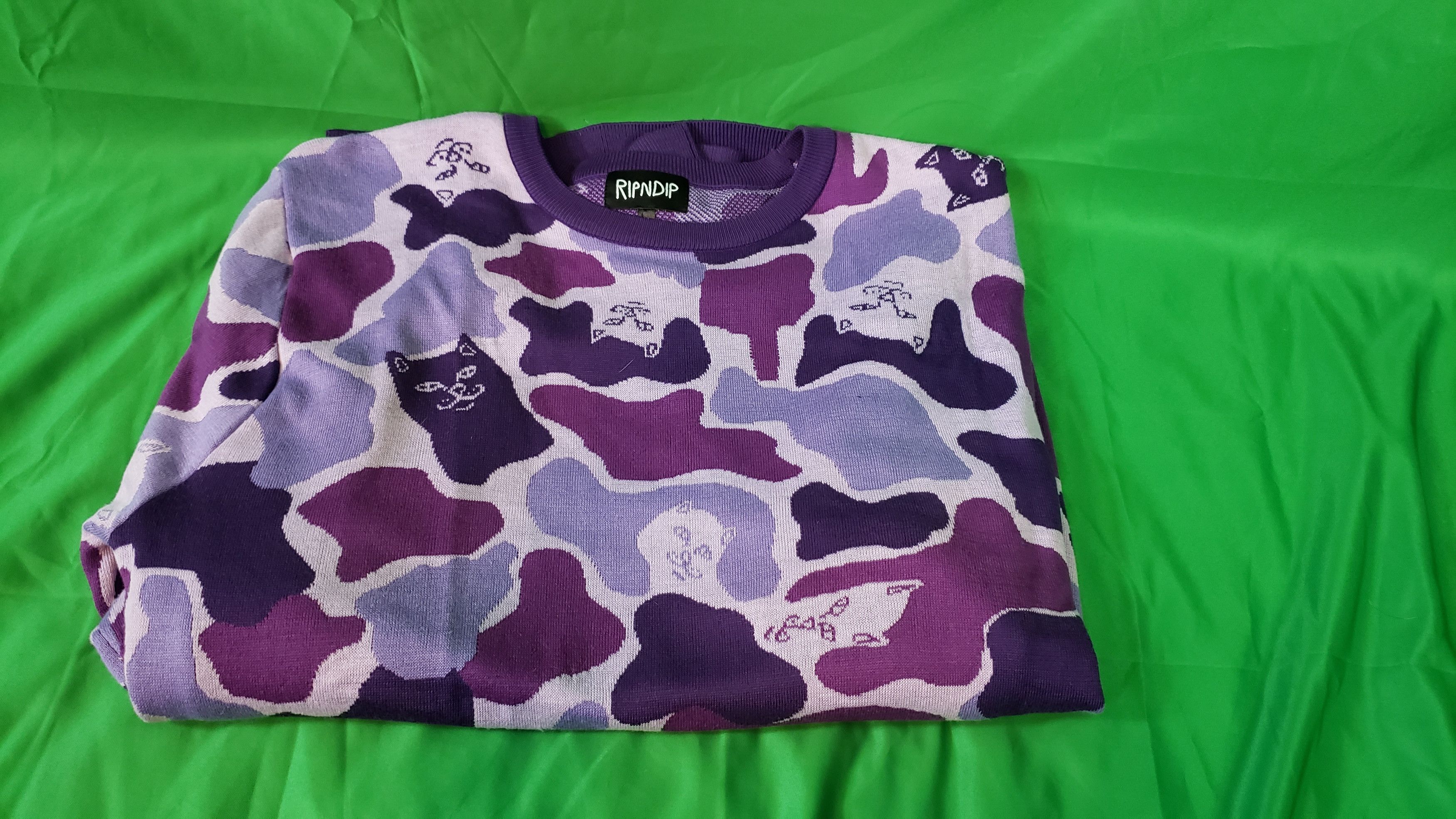Rip N Dip RIP N DIP Purple Nermal Camo Crewneck Sweater Size US XL / EU 56 / 4 - 7 Preview