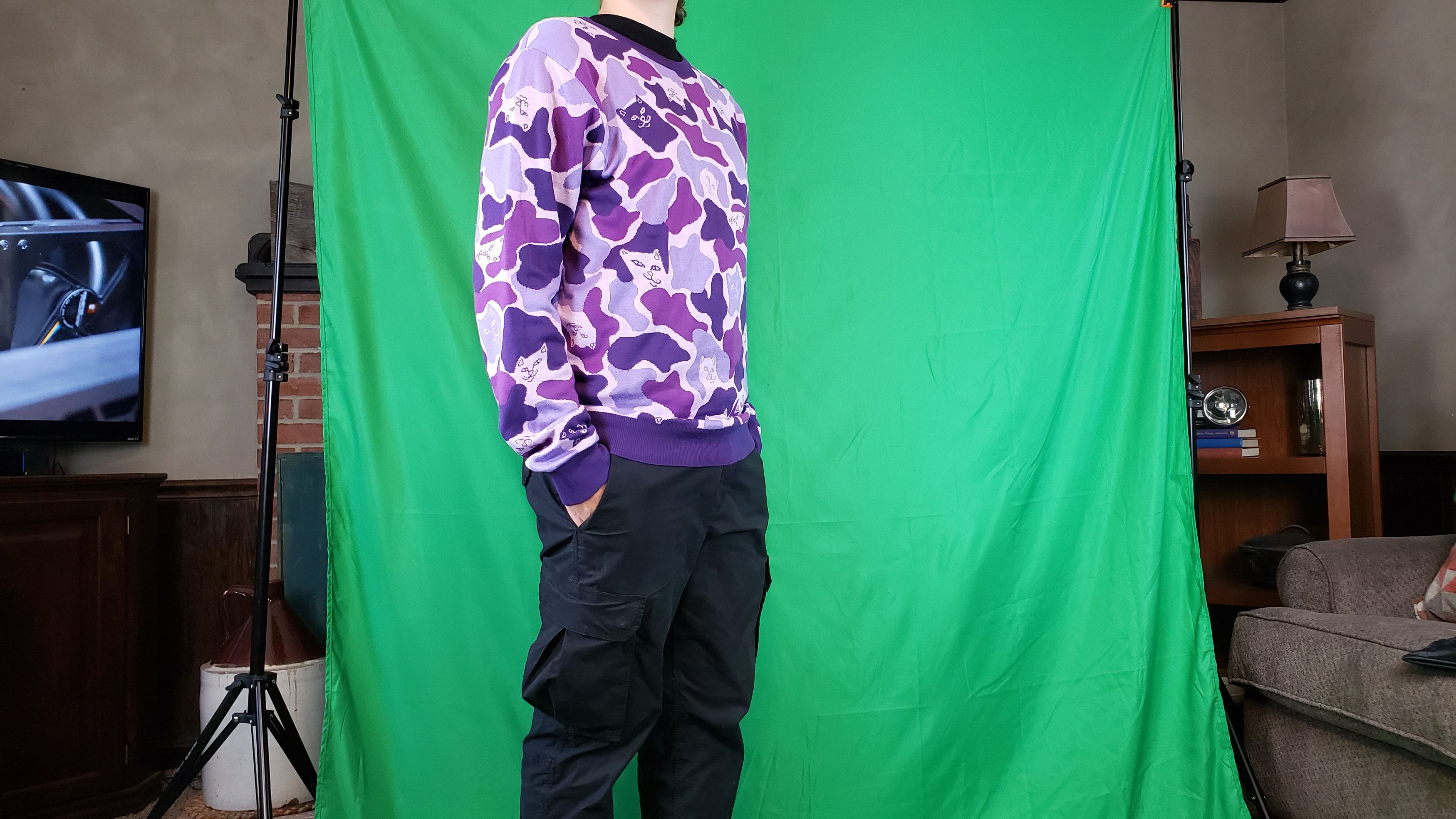 Rip N Dip RIP N DIP Purple Nermal Camo Crewneck Sweater Size US XL / EU 56 / 4 - 1 Preview