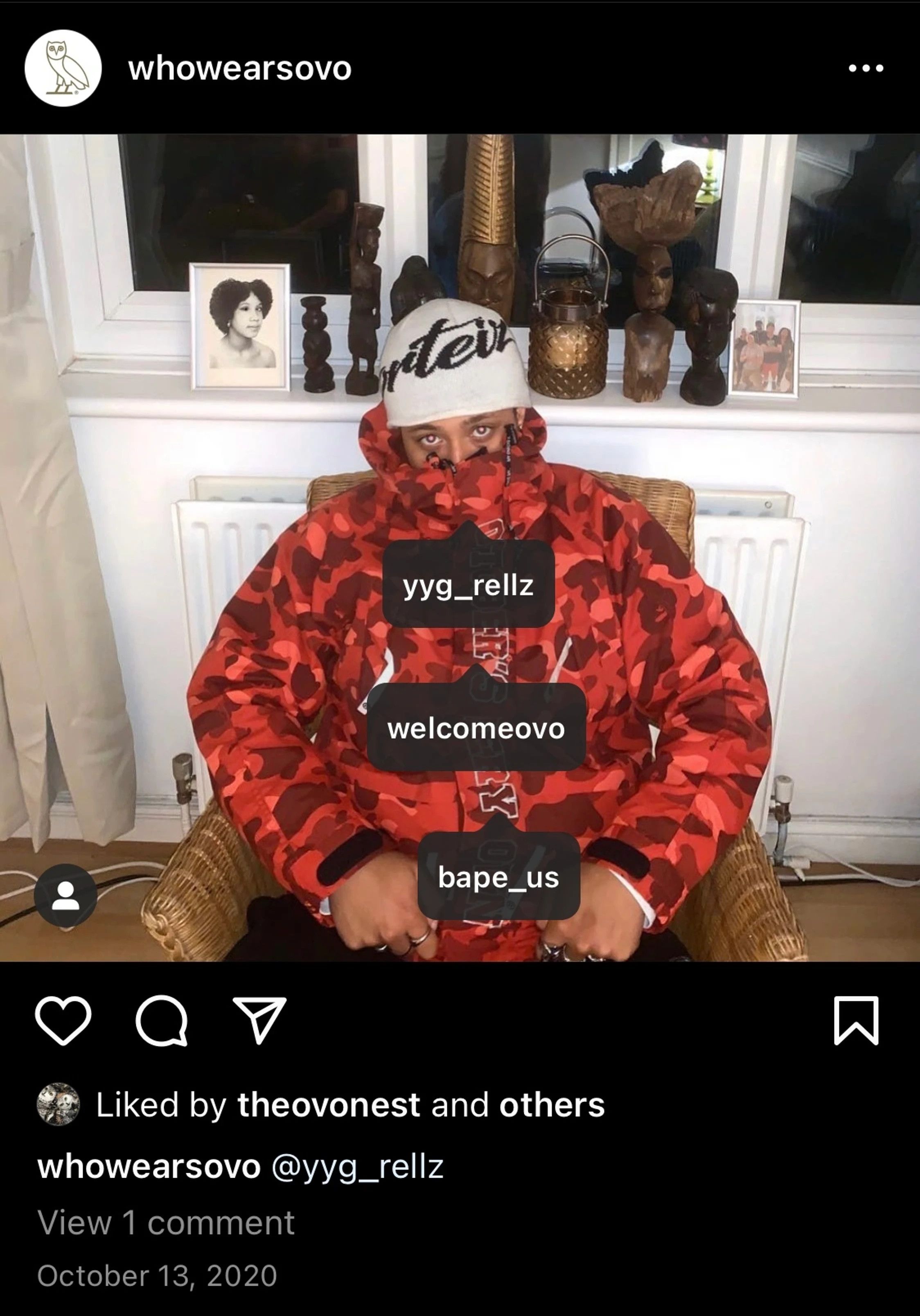 Bape × October's Very Own BAPE X OVO COLOR CAMO SNOWBOARD JACKET Size US L / EU 52-54 / 3 - 8 Thumbnail