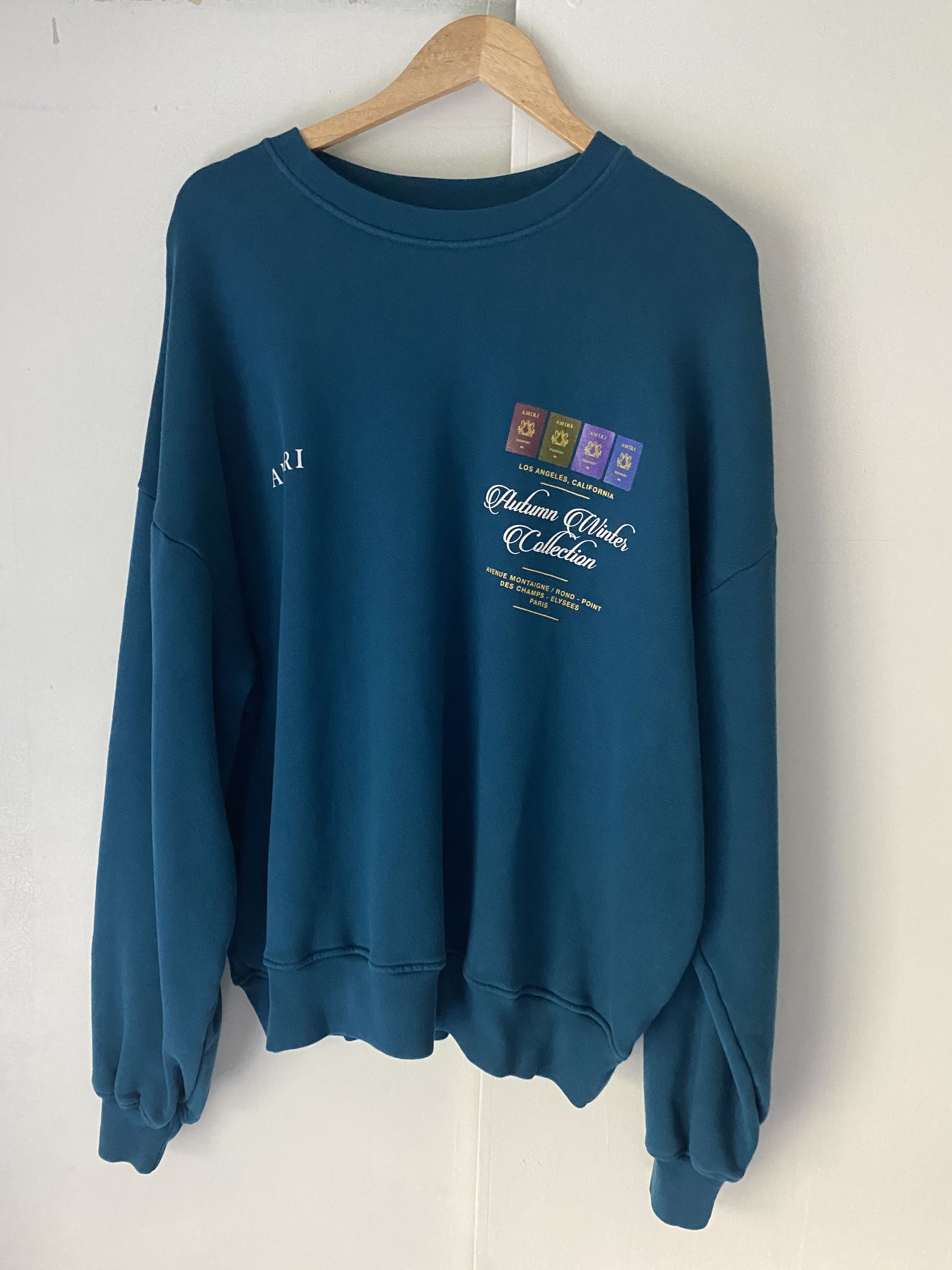 Amiri Friends and Family Runway Crewneck | Grailed Amiri Friends and Family Runway Crewneck | Grailed