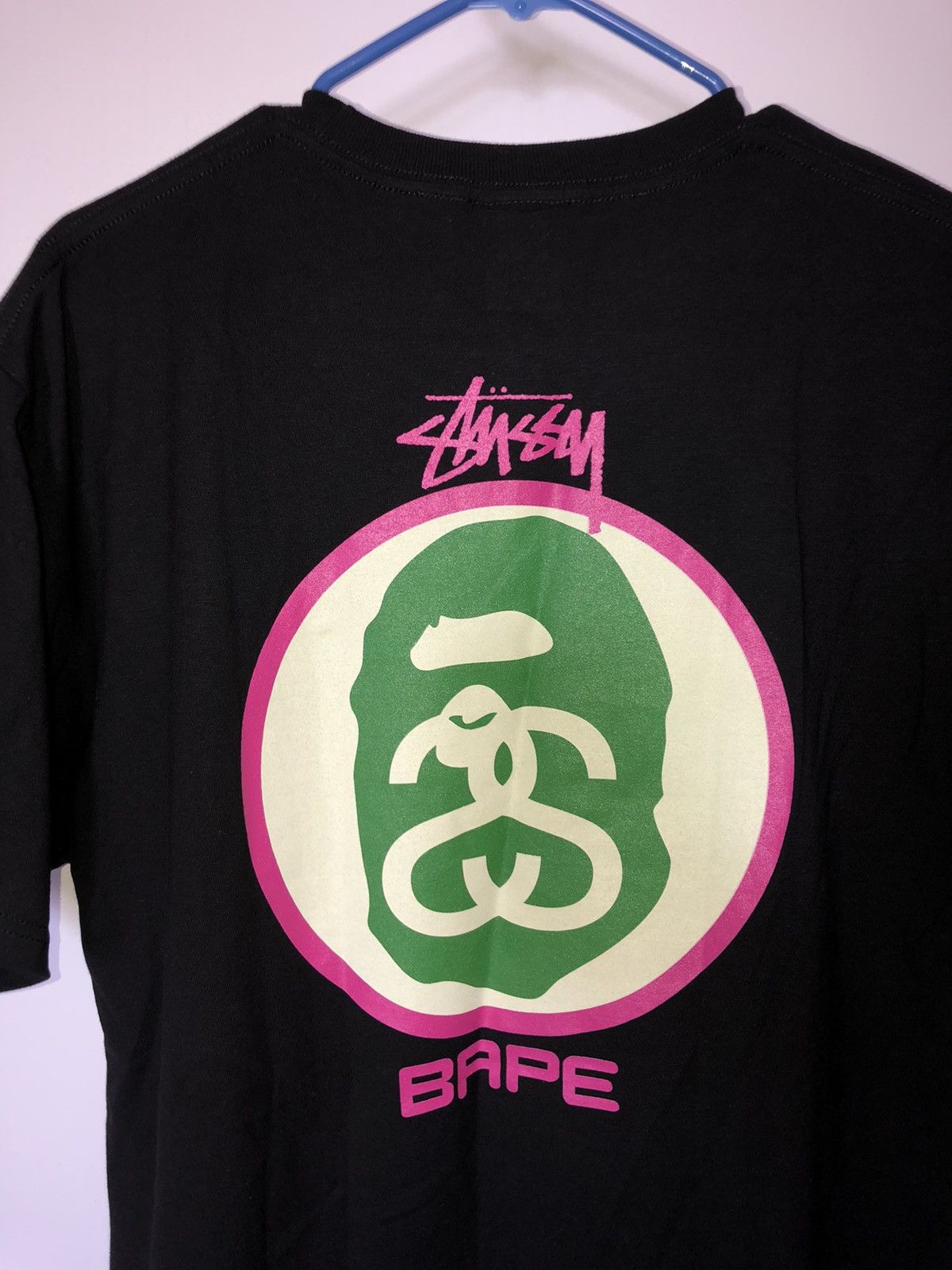 Bape × Stussy Bape x Stussy Collaboration T-Shirt Black/ Green