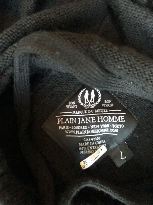 Plain Jane Homme Dark blue black hoodie | Grailed