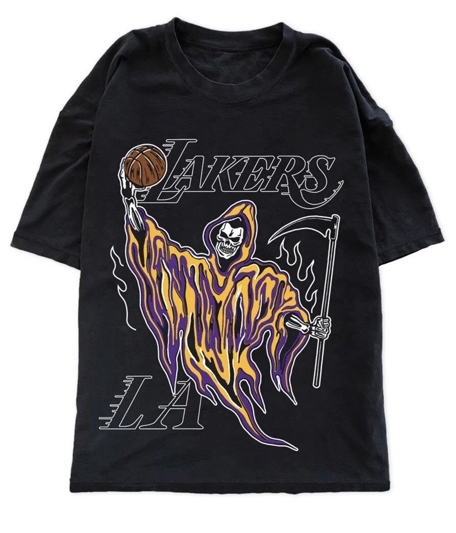 L.A. Lakers × NBA × Warren Lotas Lakers Reaper Alt T-Shirt | Grailed