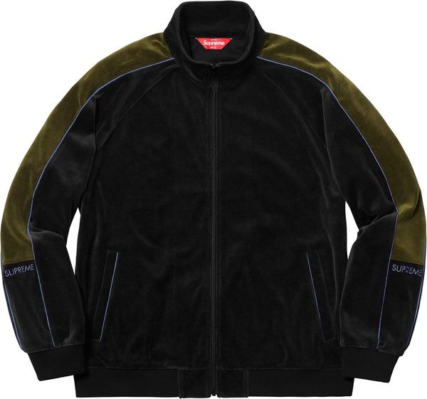 Supreme Supreme Velour track jacket fw18 | Grailed