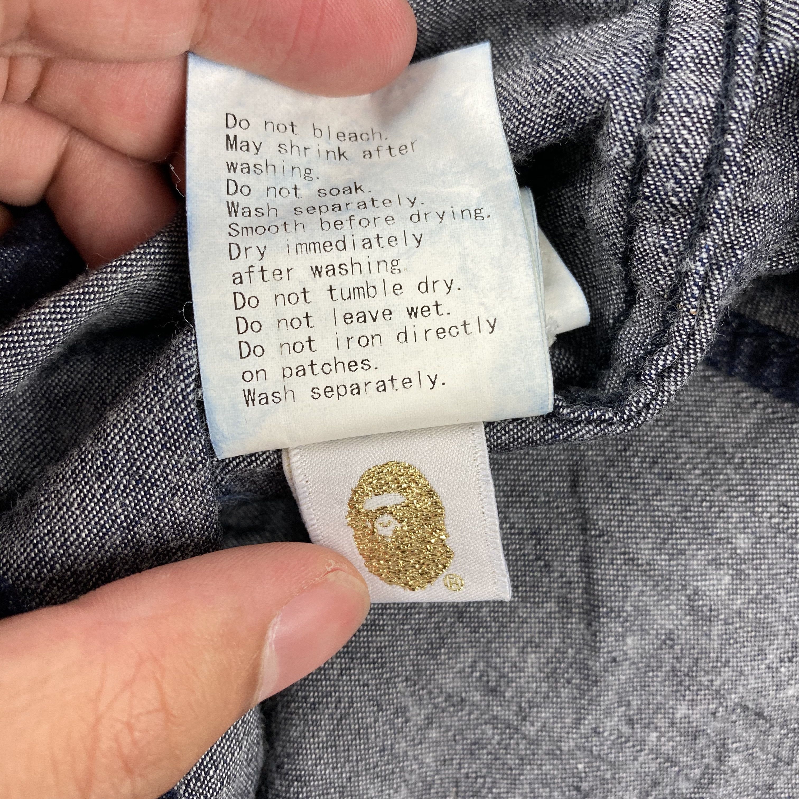 Bape Bape “Ape Shall Never Kill Ape” Logo Patch Shirt Size US L / EU 52-54 / 3 - 9 Thumbnail