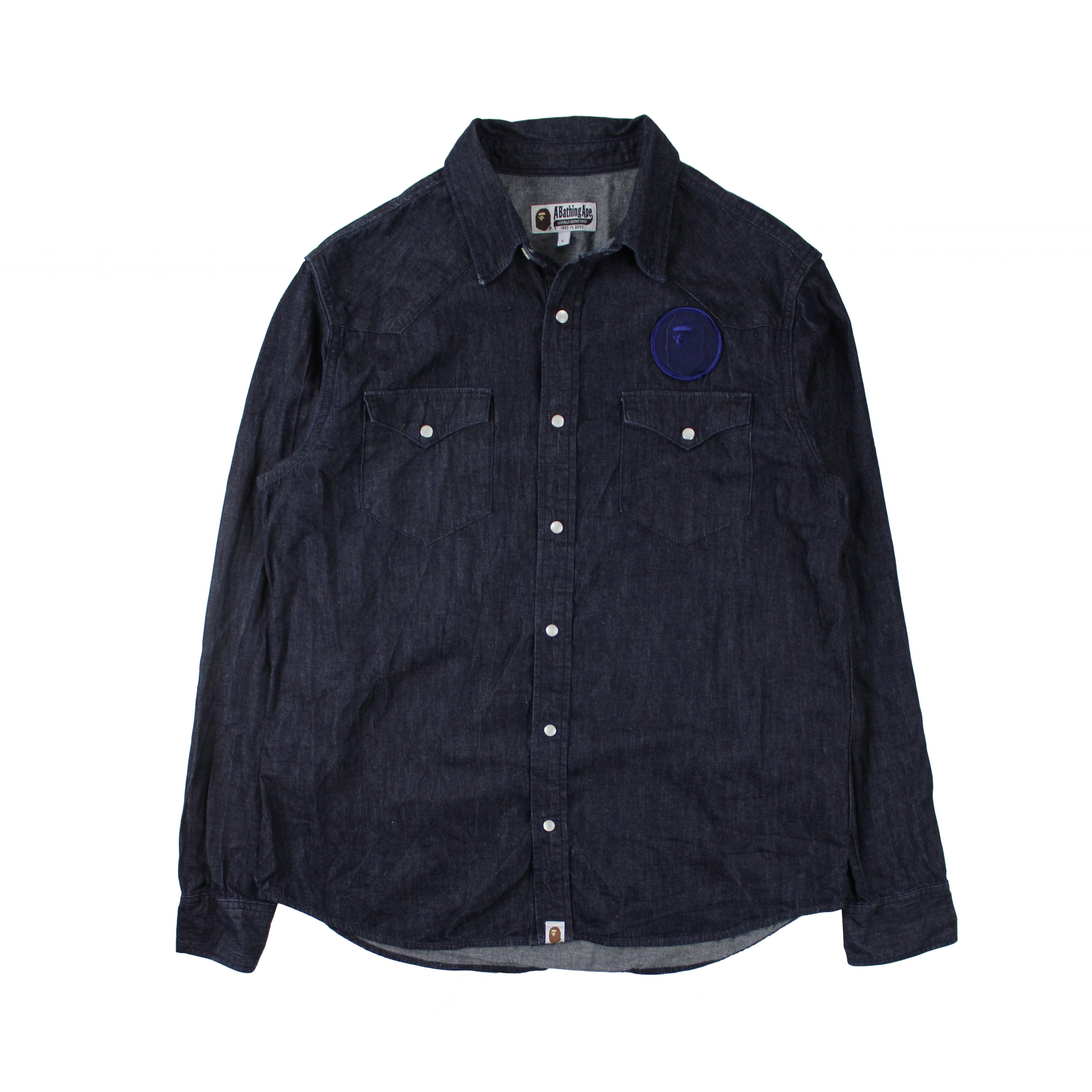 Bape Bape “Ape Shall Never Kill Ape” Logo Patch Shirt Size US L / EU 52-54 / 3 - 2 Thumbnail